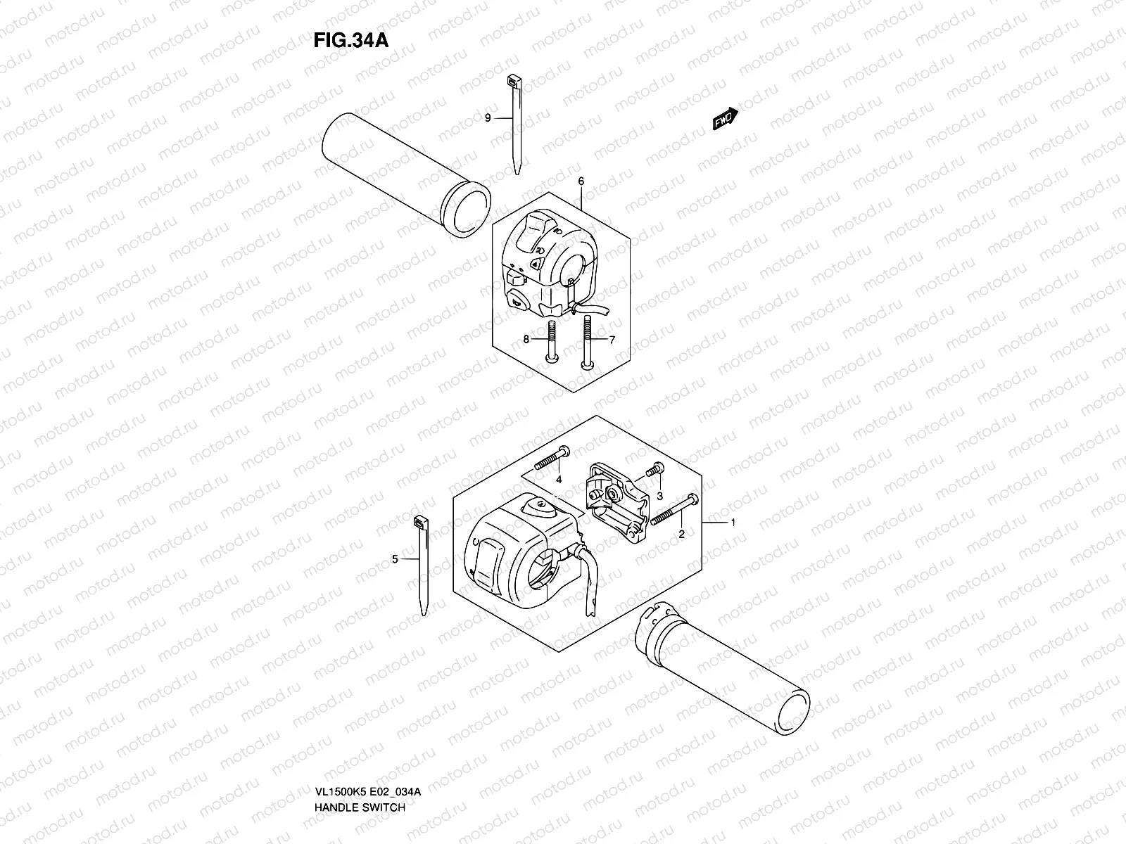 34A - HANDLE SWITCH (MODEL K7/K8/K9)