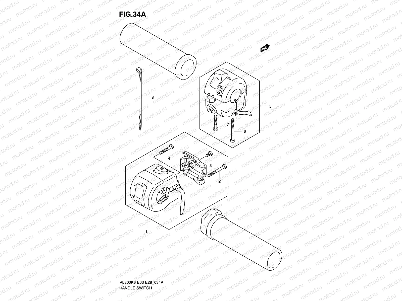 34A - HANDLE SWITCH (MODEL K7/K8/K9/L0)