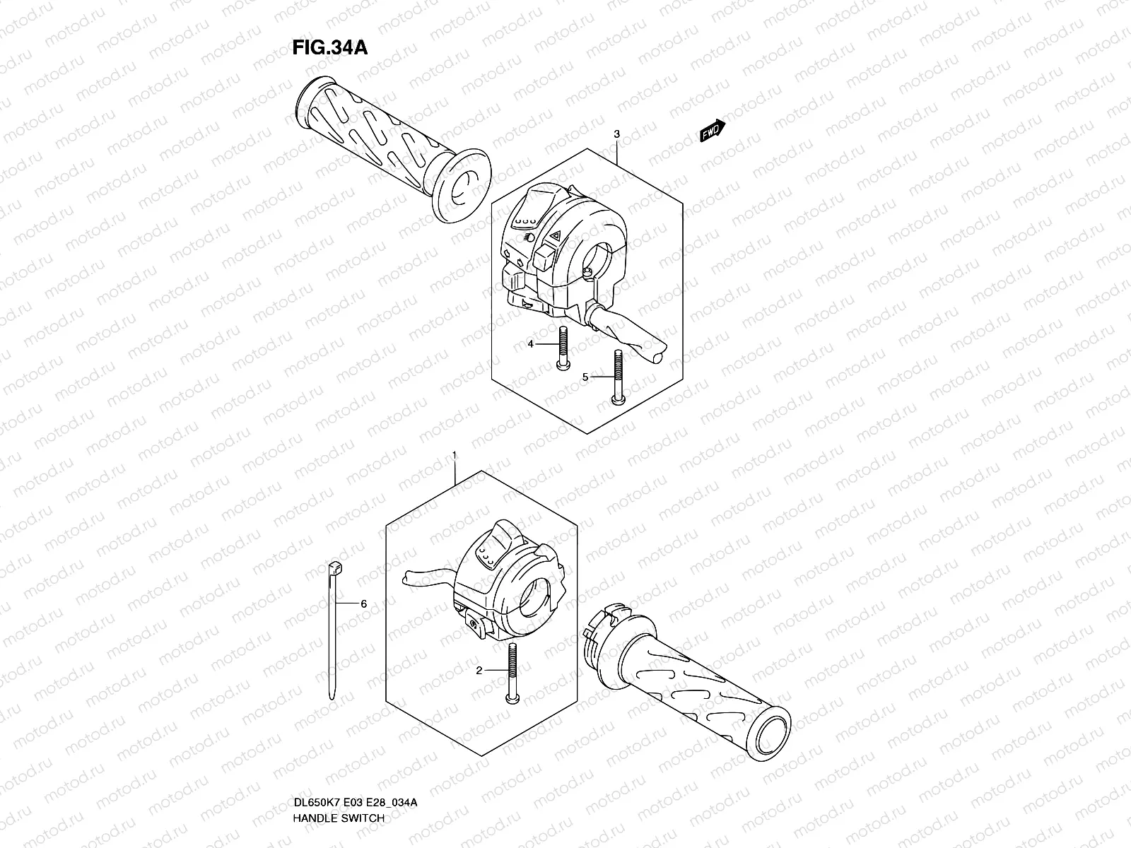 34A - HANDLE SWITCH (MODEL L0)
