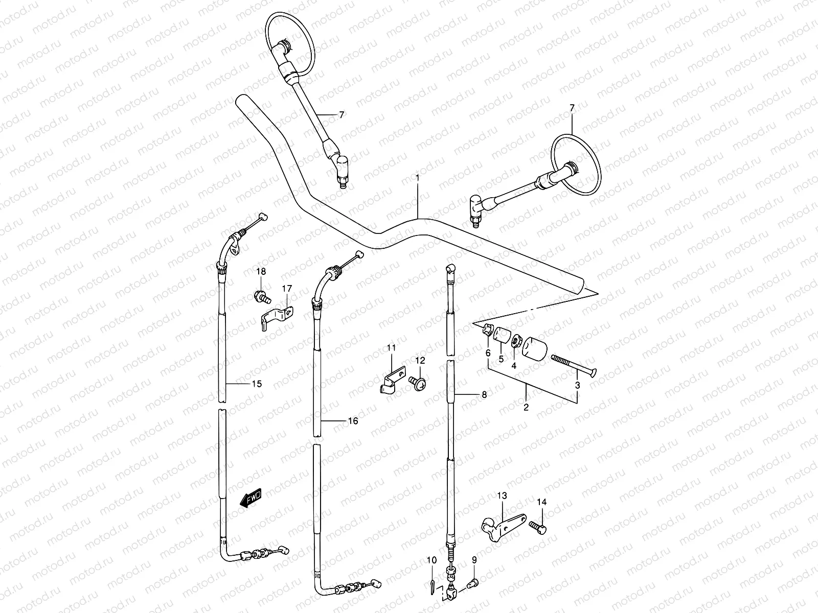 34A - HANDLEBAR (MODEL Y/K1)