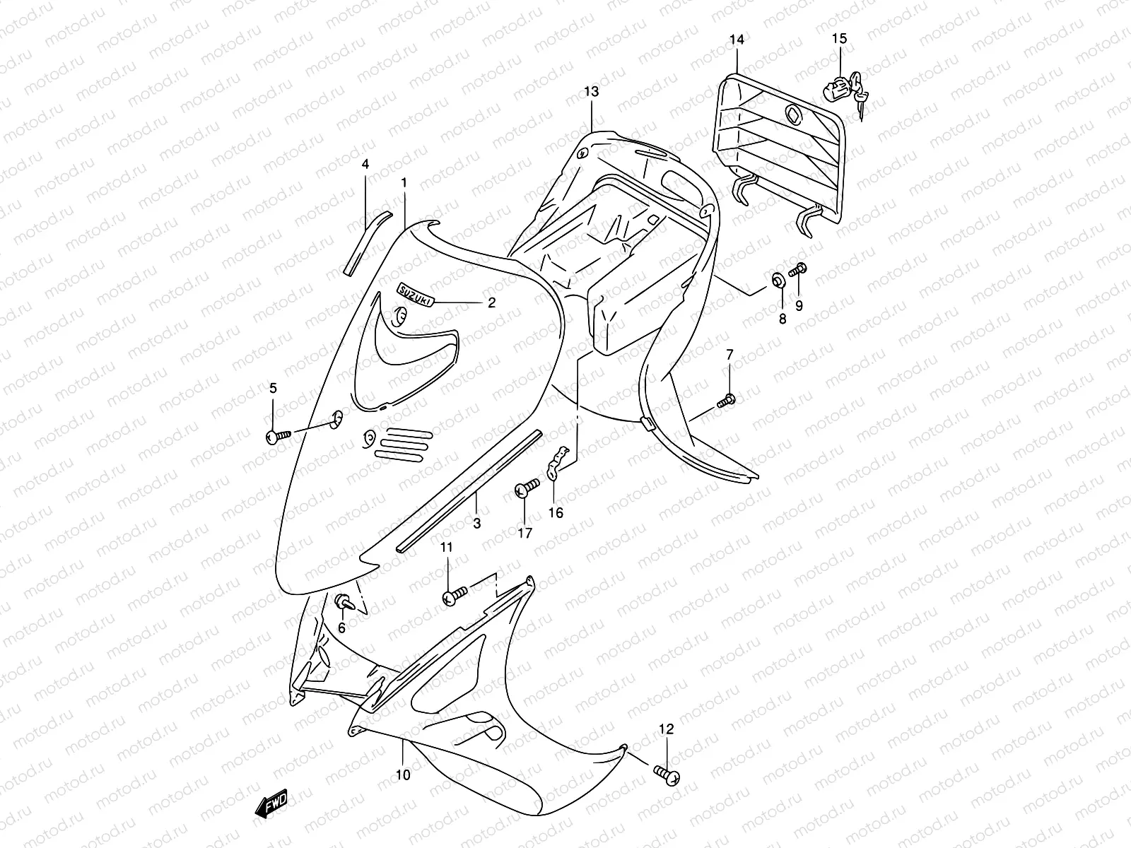 34A - LEG SHIELD (MODEL T/V/W)