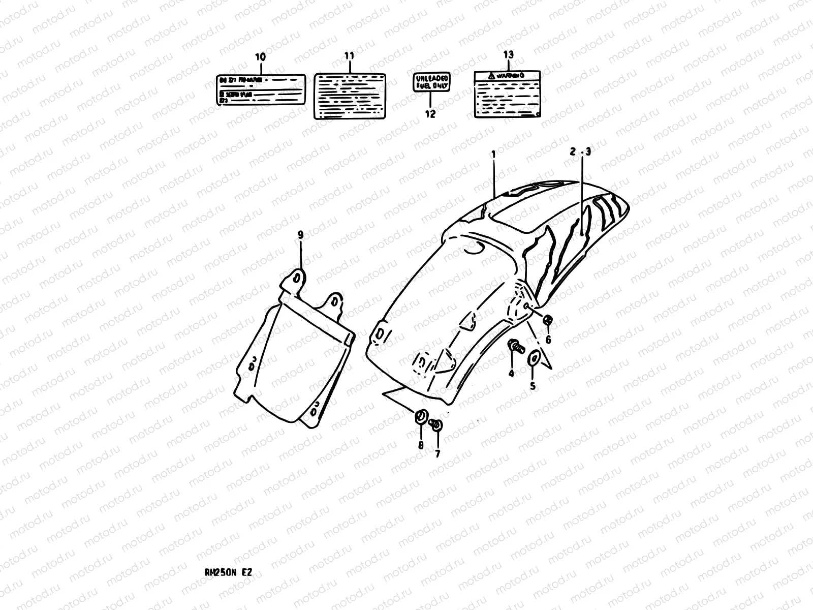 34A - REAR FENDER (MODEL N)