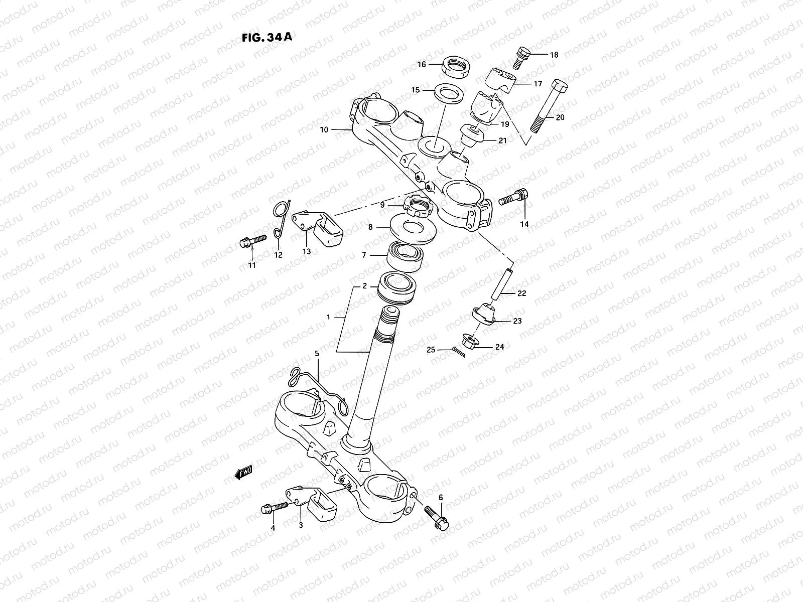 34A - STEERING STEM (MODEL M/N)
