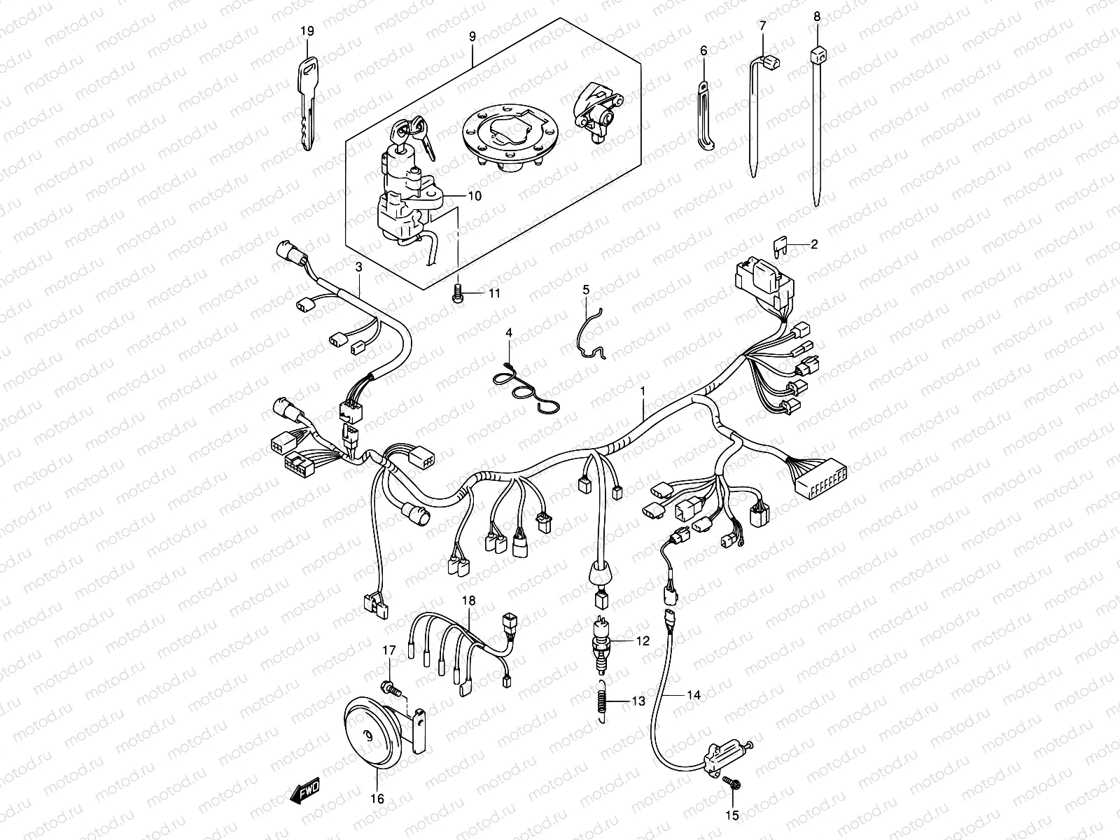 34A - WIRING HARNESS (GSF600SK3/SK4/SUK3/SUK4)