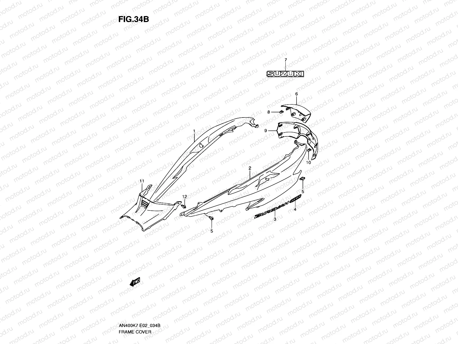 34B - FRAME COVER (MODEL L0)