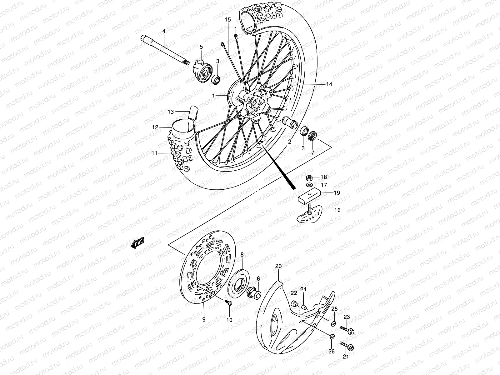 34B - FRONT WHEEL (MODEL N/S)