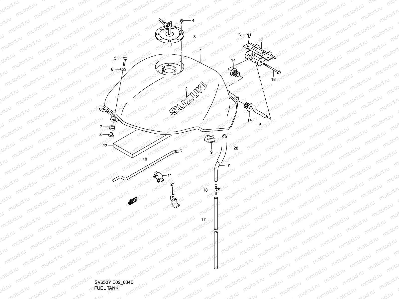 34B - FUEL TANK (MODEL K2)