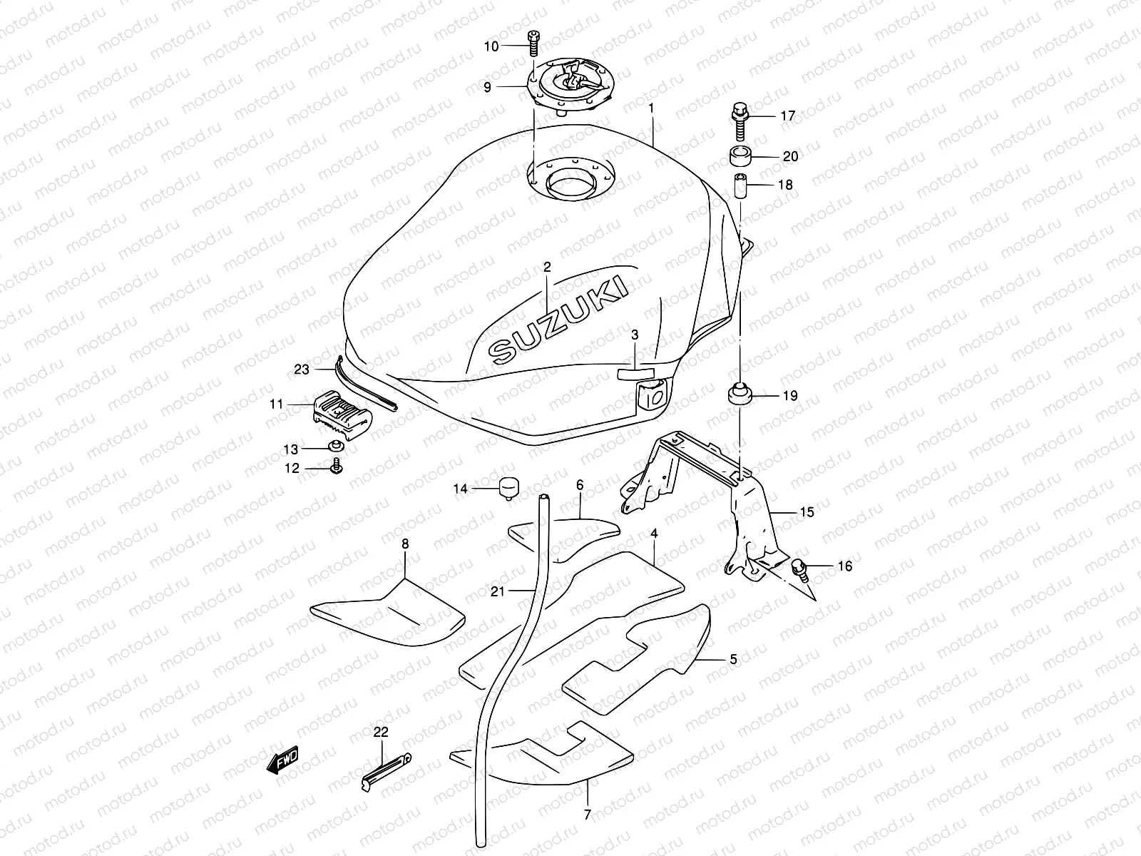 34B - FUEL TANK (MODEL K2/K3)