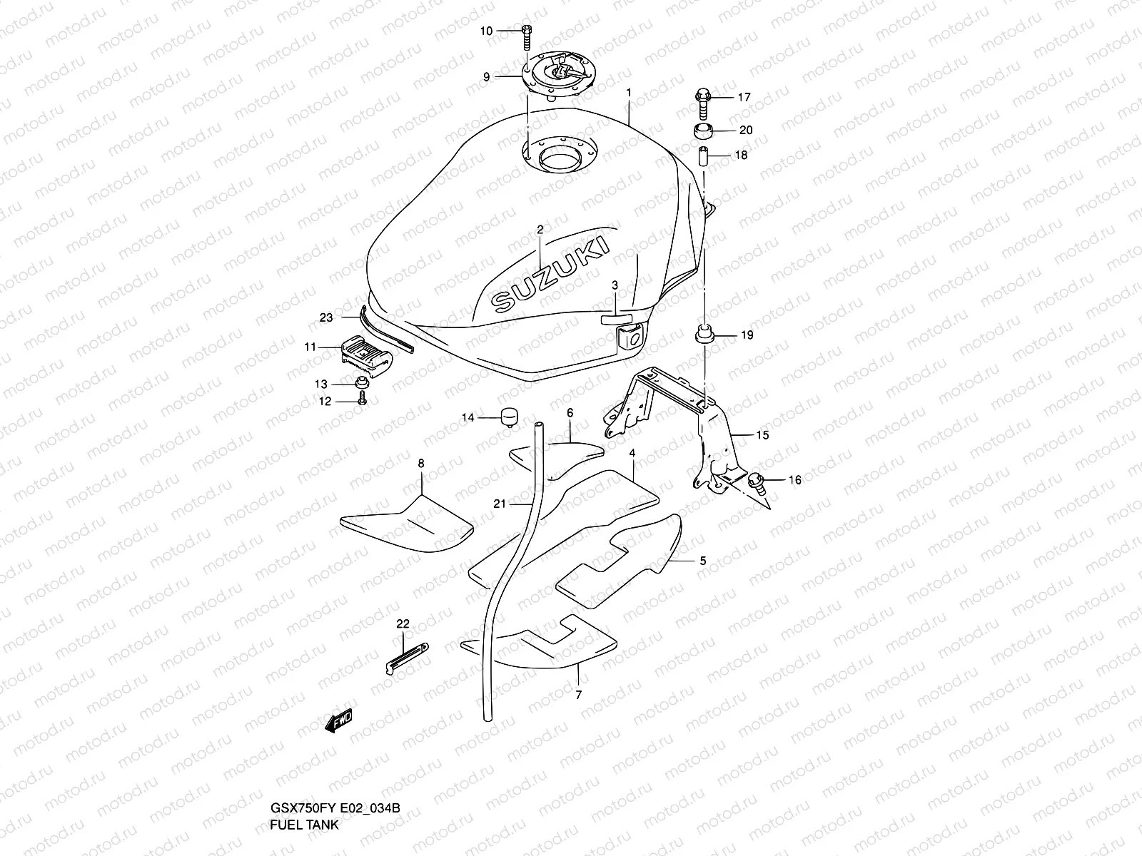 34B - FUEL TANK (MODEL K2/K3)