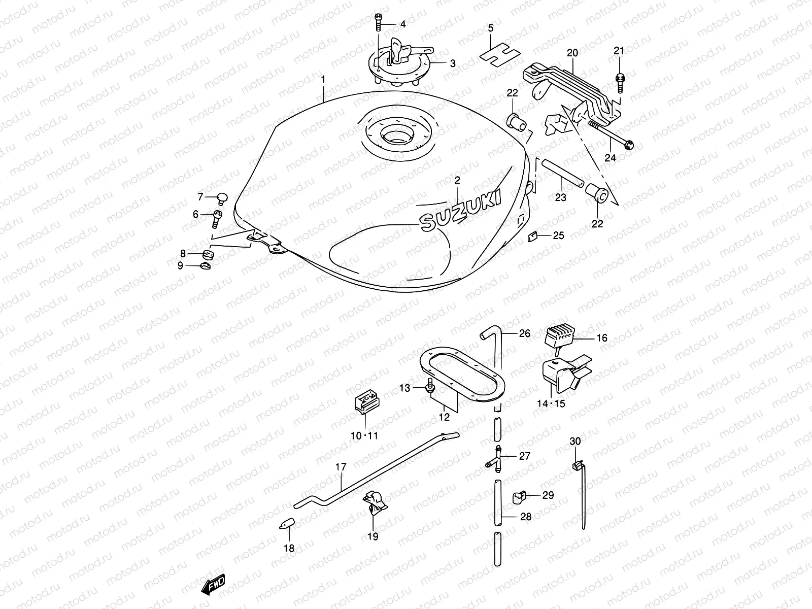 34B - FUEL TANK (MODEL Y/K1)