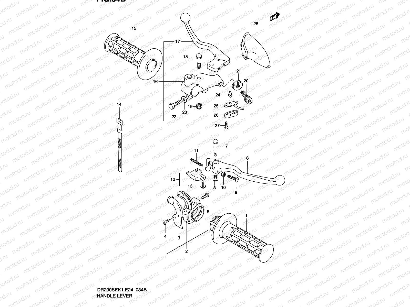 34B - HANDLE LEVER (MODEL K2 E06,P09,MODEL K3/K4/K5 E06)
