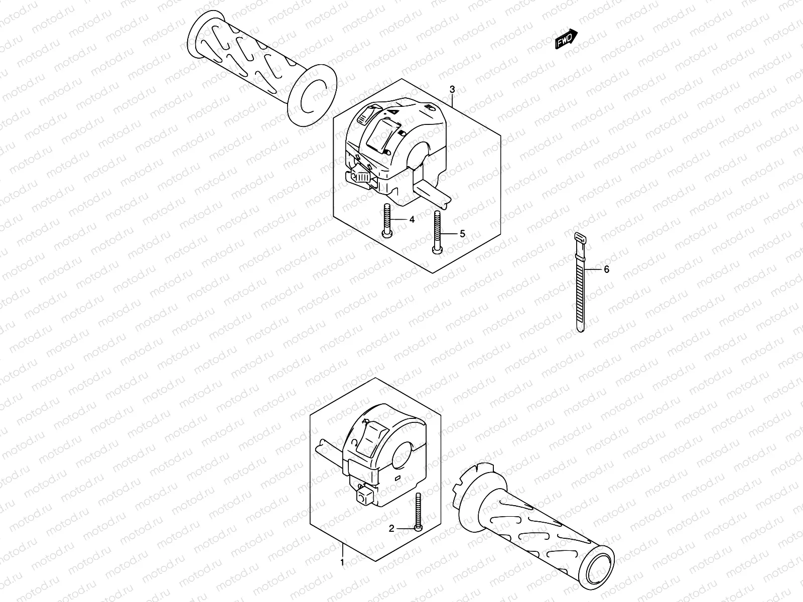 34B - HANDLE SWITCH (MODEL K5/K6)