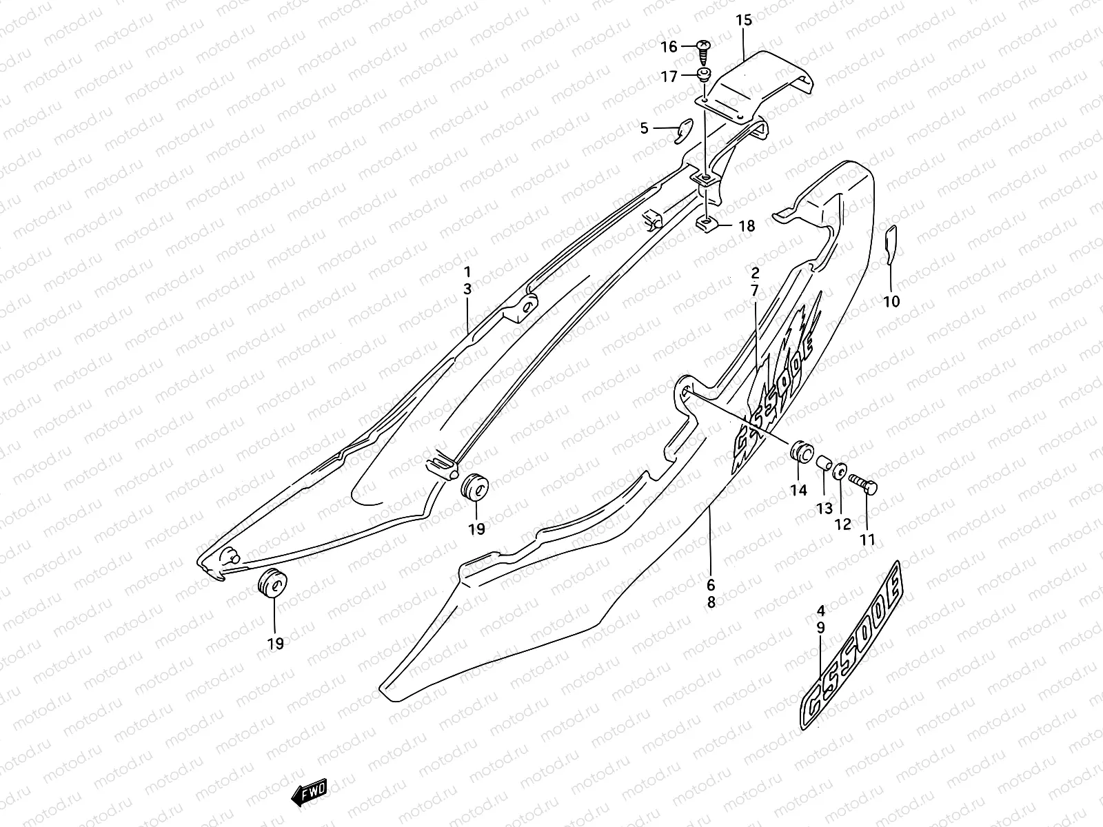 34C - FRAME COVER (MODEL R/S/T)