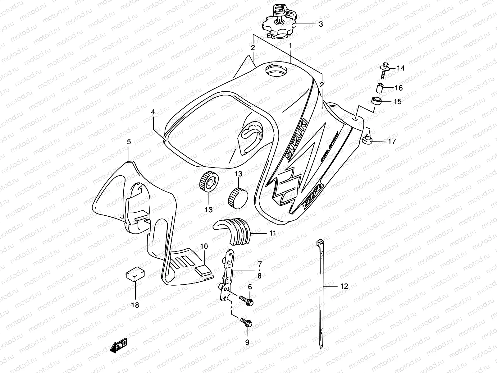 34C - FUEL TANK (MODEL K4)