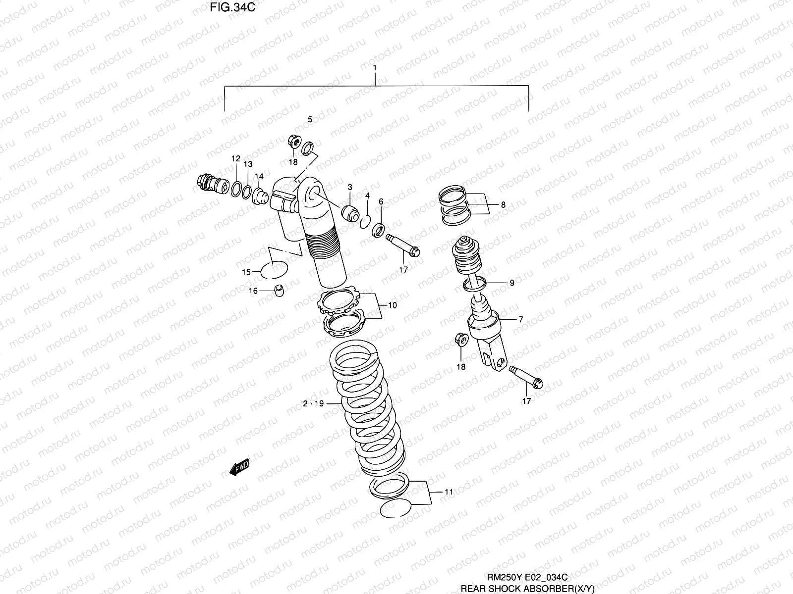 34C - SHOCK ABSORBER (MODEL X)