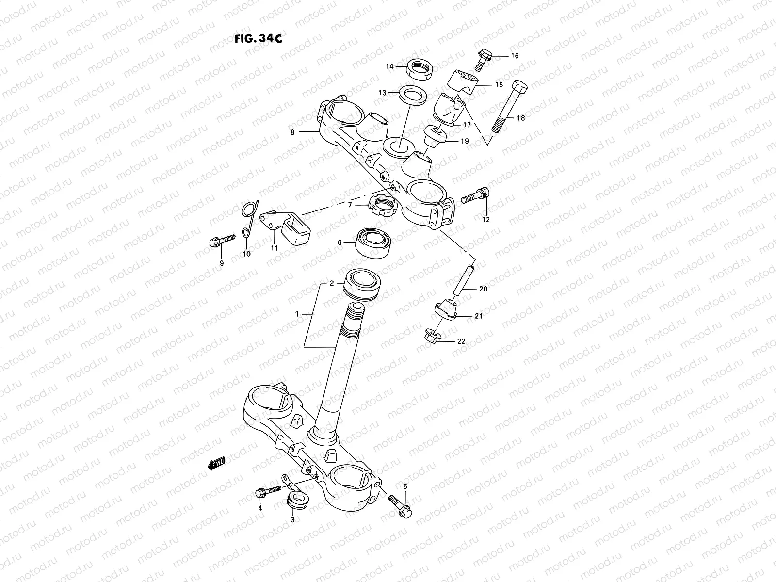 34C - STEERING STEM (MODEL T)