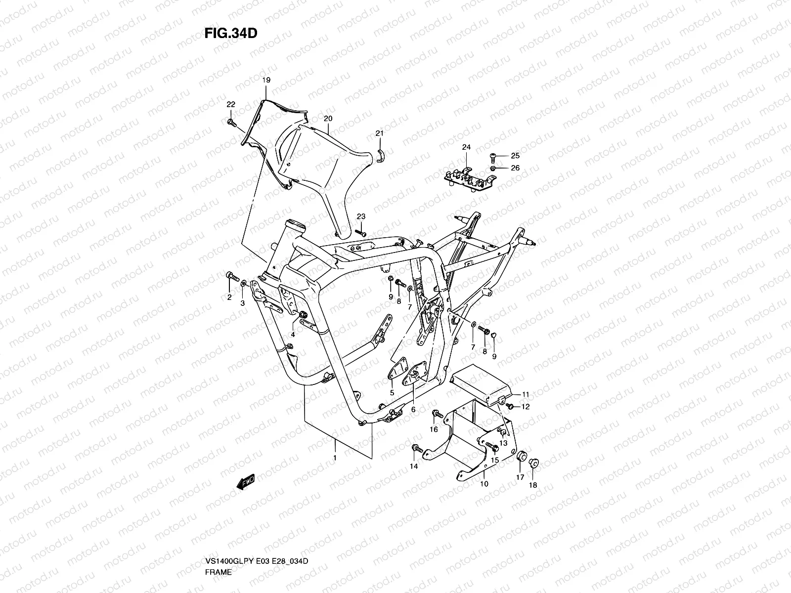 34D - FRAME (MODEL K2/K3)