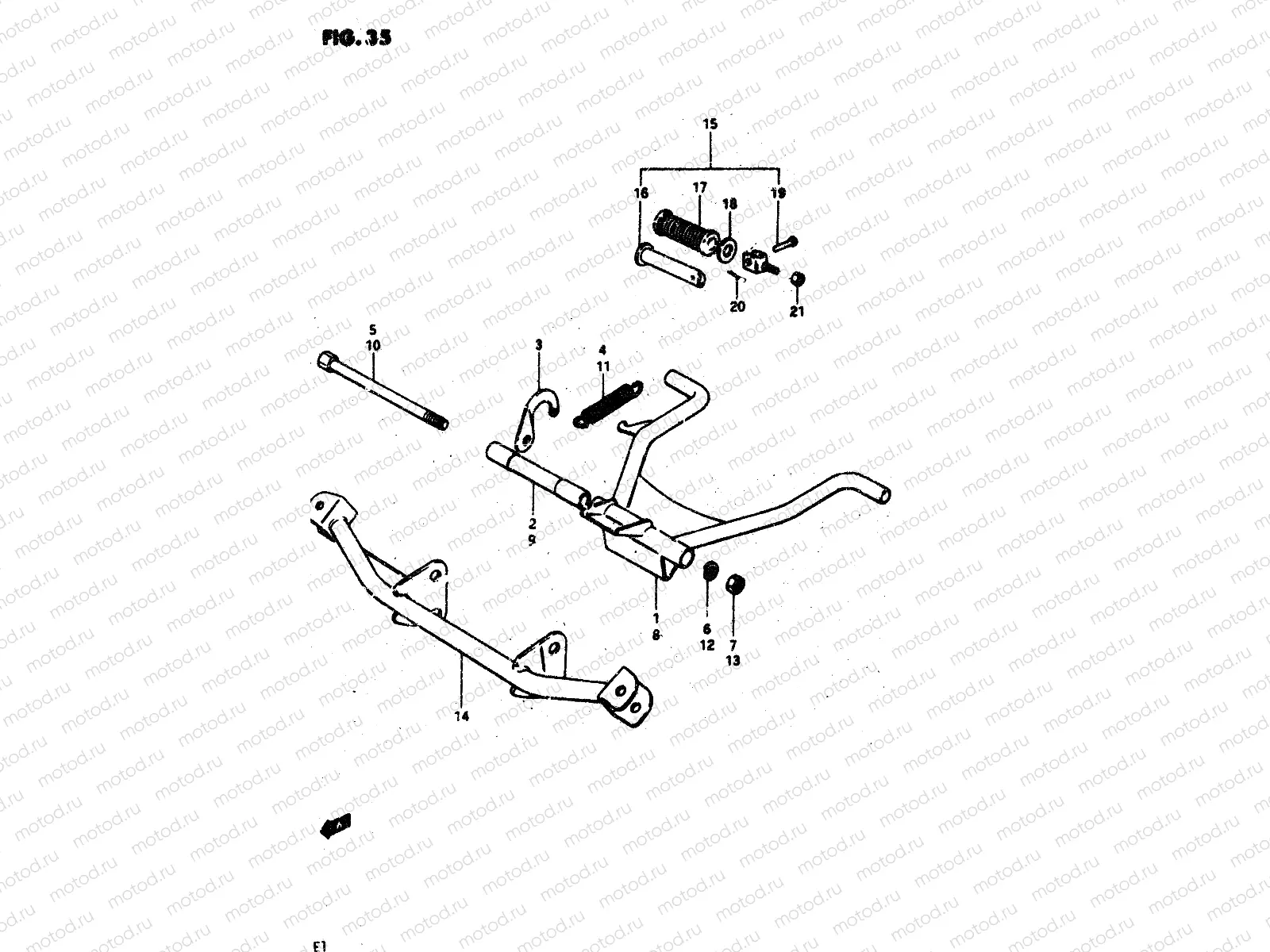 35 - CENTER STAND (E18, E22, E39, E41)