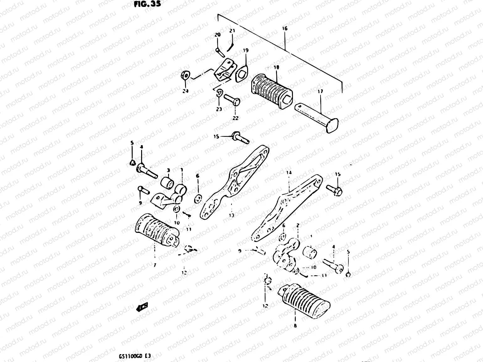 35 - FOOTREST (MODEL Z)