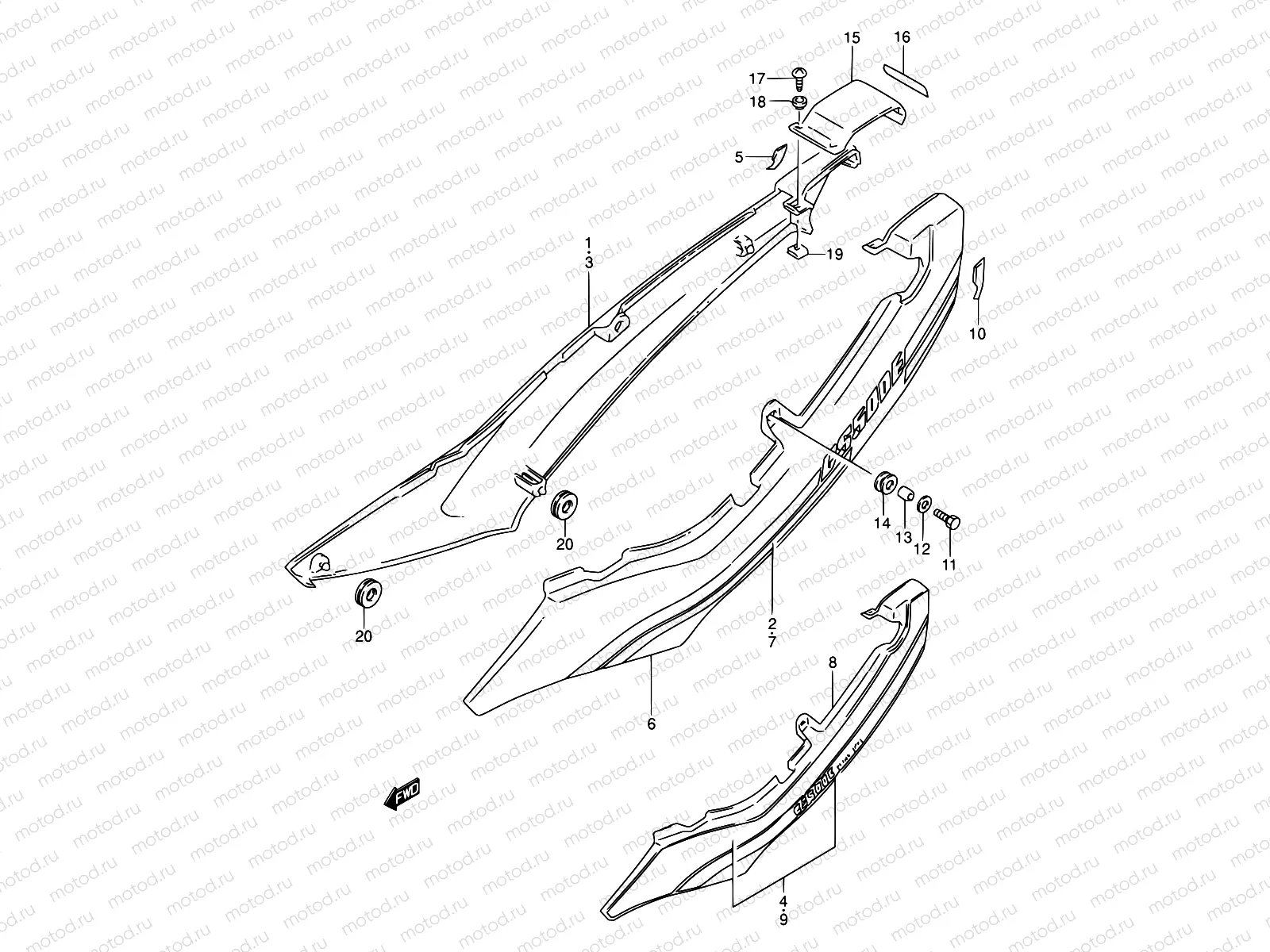 35 - FRAME COVER (MODEL K/L)