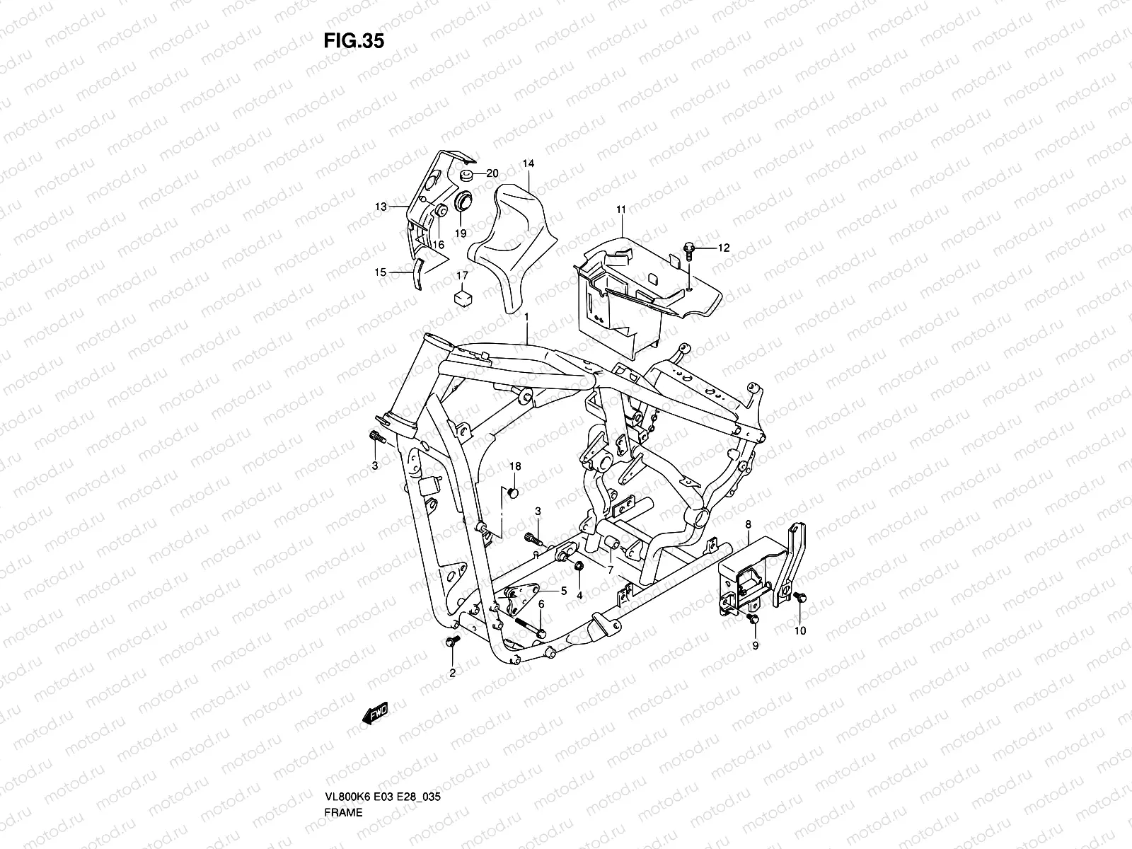 35 - FRAME (MODEL K6/K7/K8)
