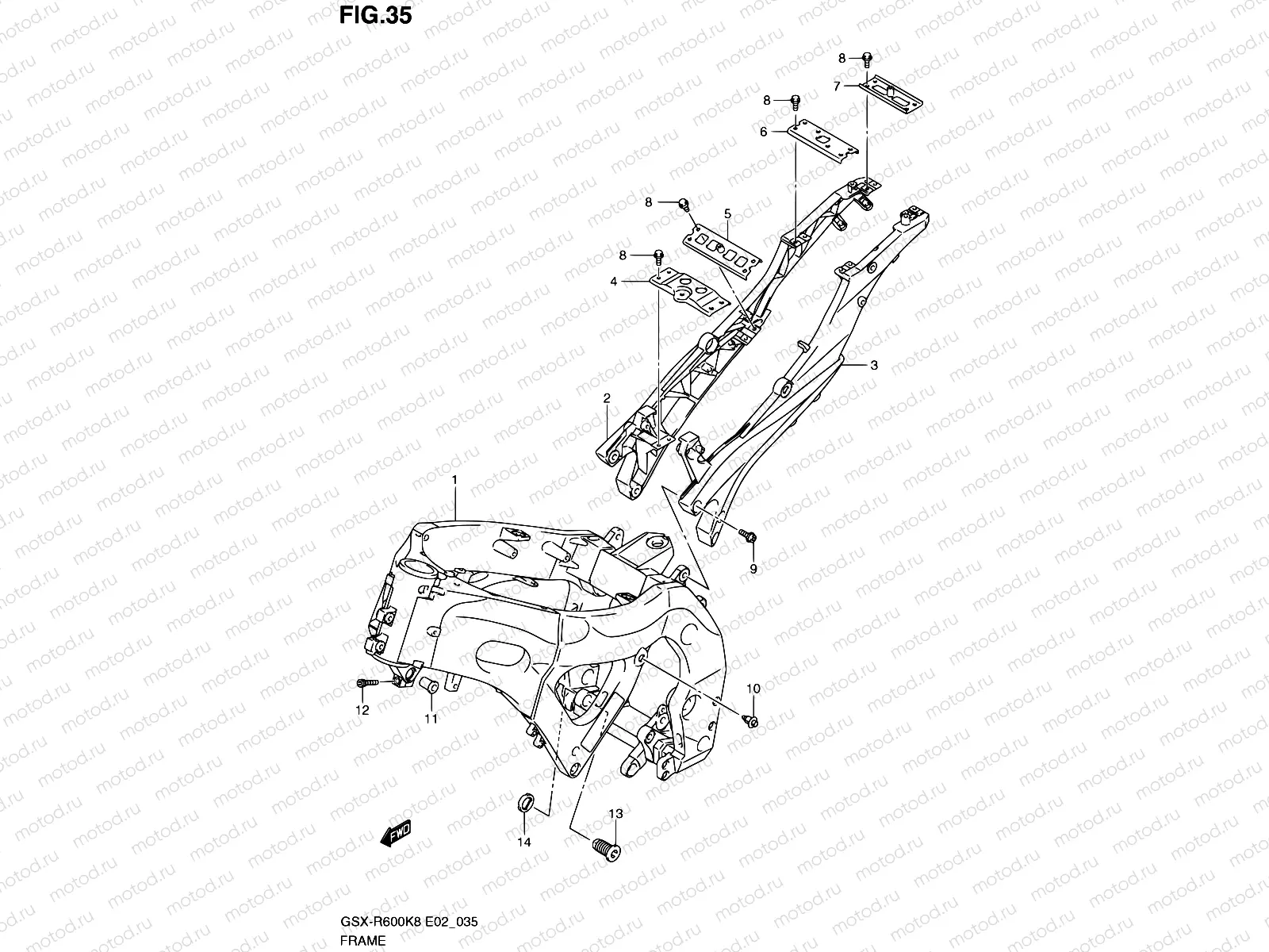 35 - FRAME (MODEL K8/K9)