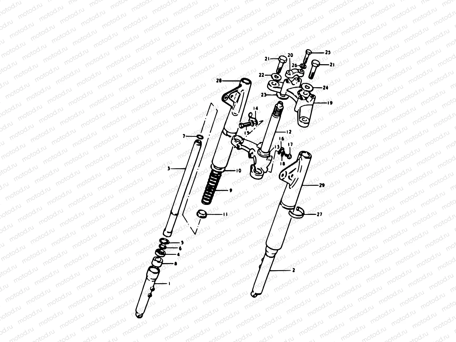 35 - FRONT FORK (A100N)
