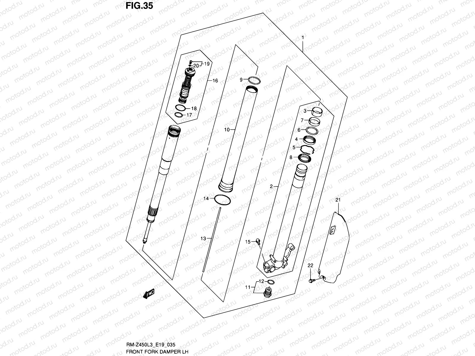 35 - FRONT FORK DAMPER LH