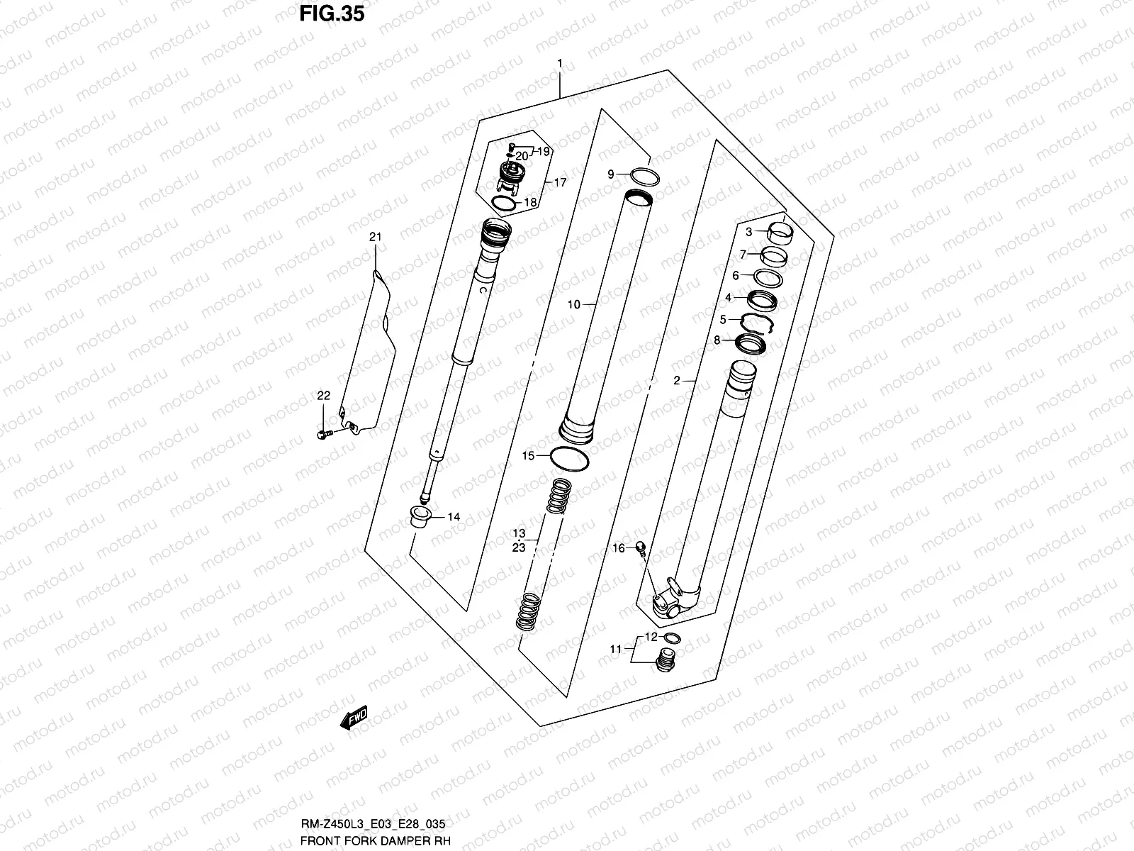 35 - FRONT FORK DAMPER RH