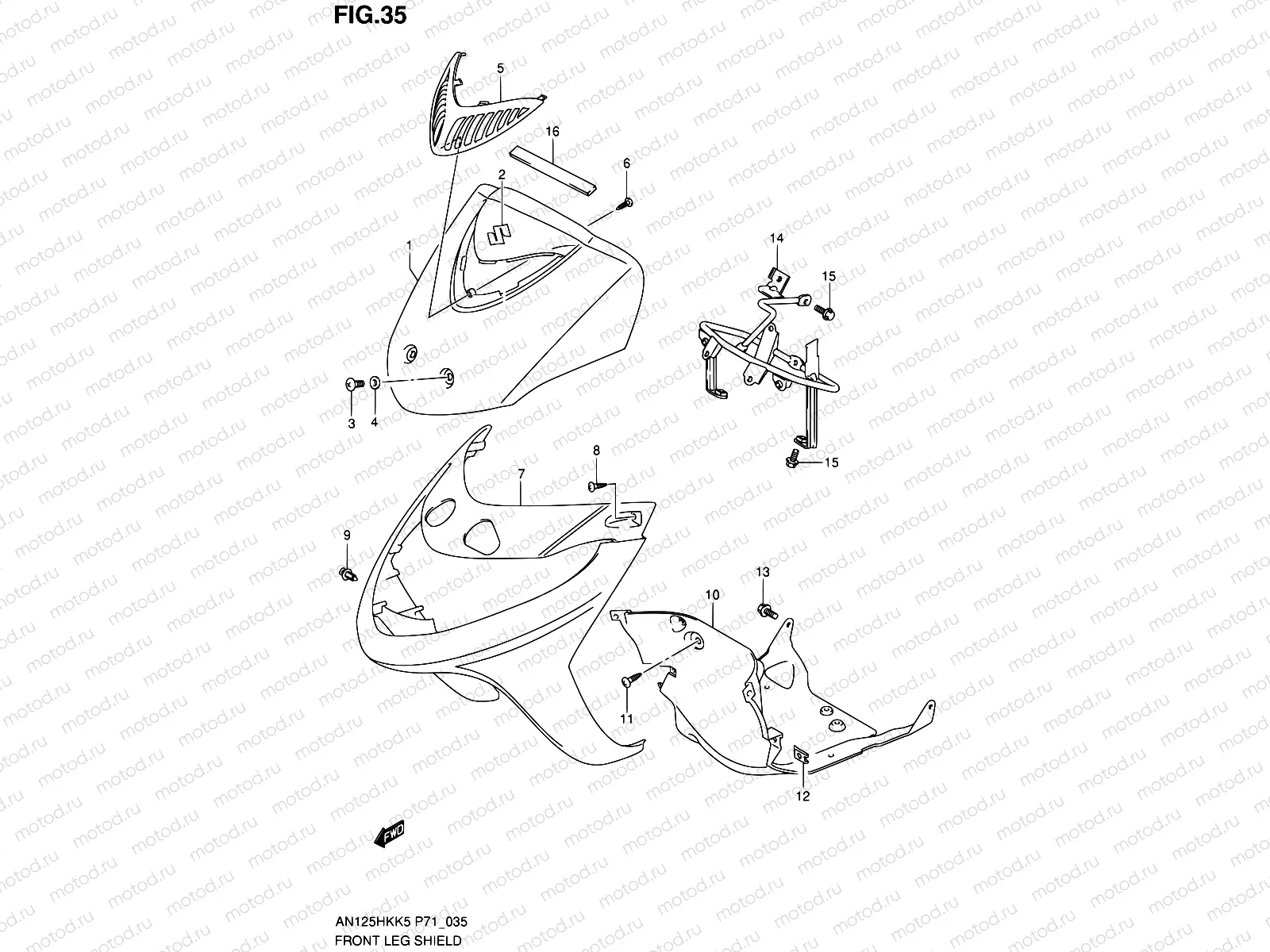 35 - FRONT LEG SHIELD