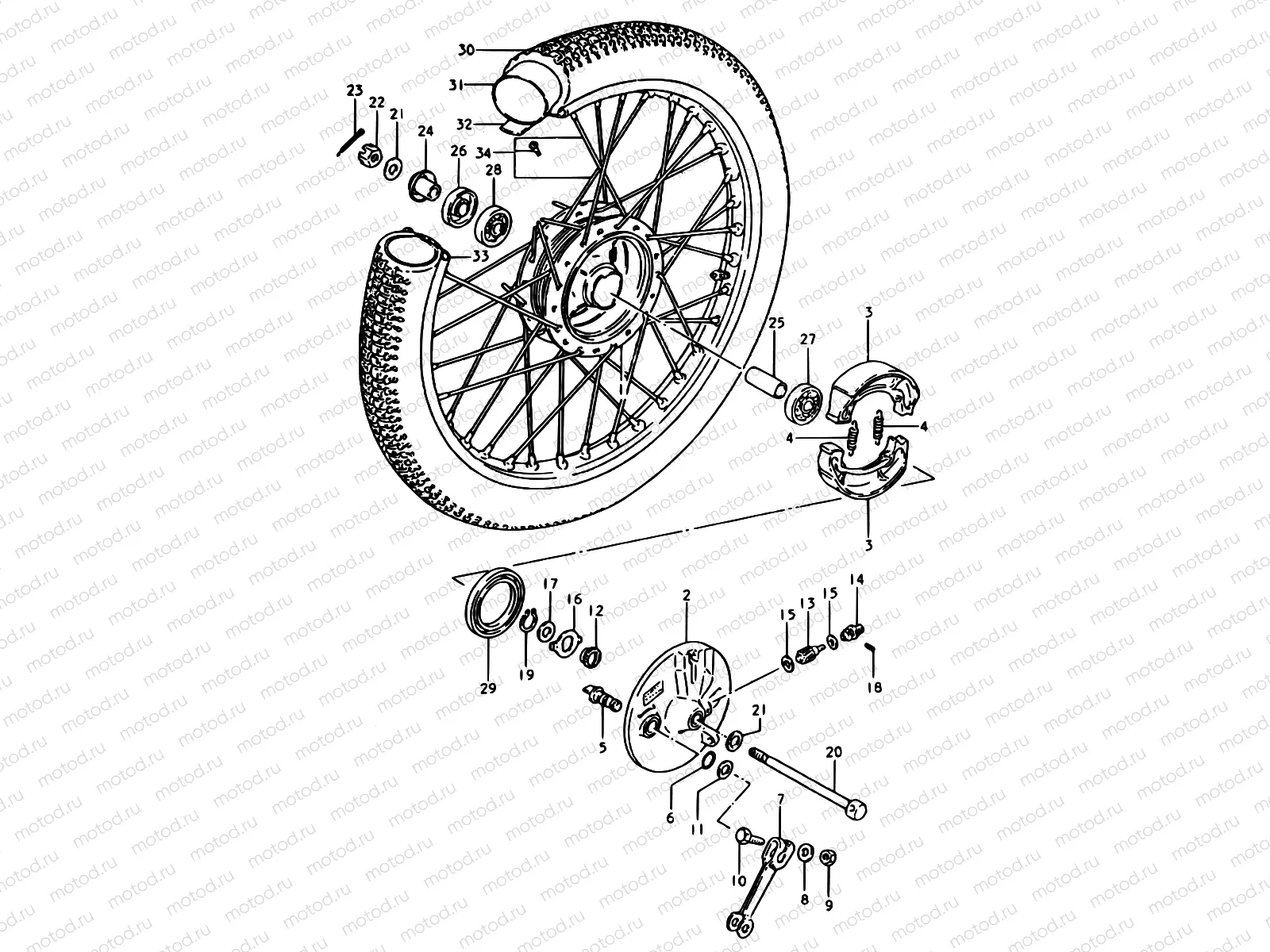 35 - FRONT WHEEL (TS50ERPT E25)