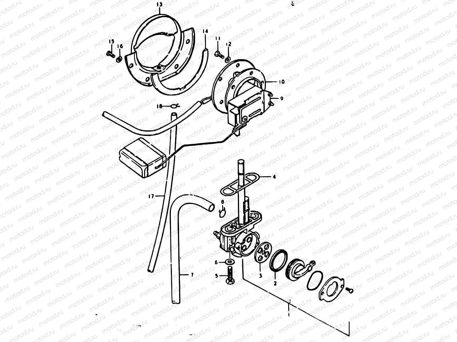 35 - FUEL COCK - FUEL GAUGE