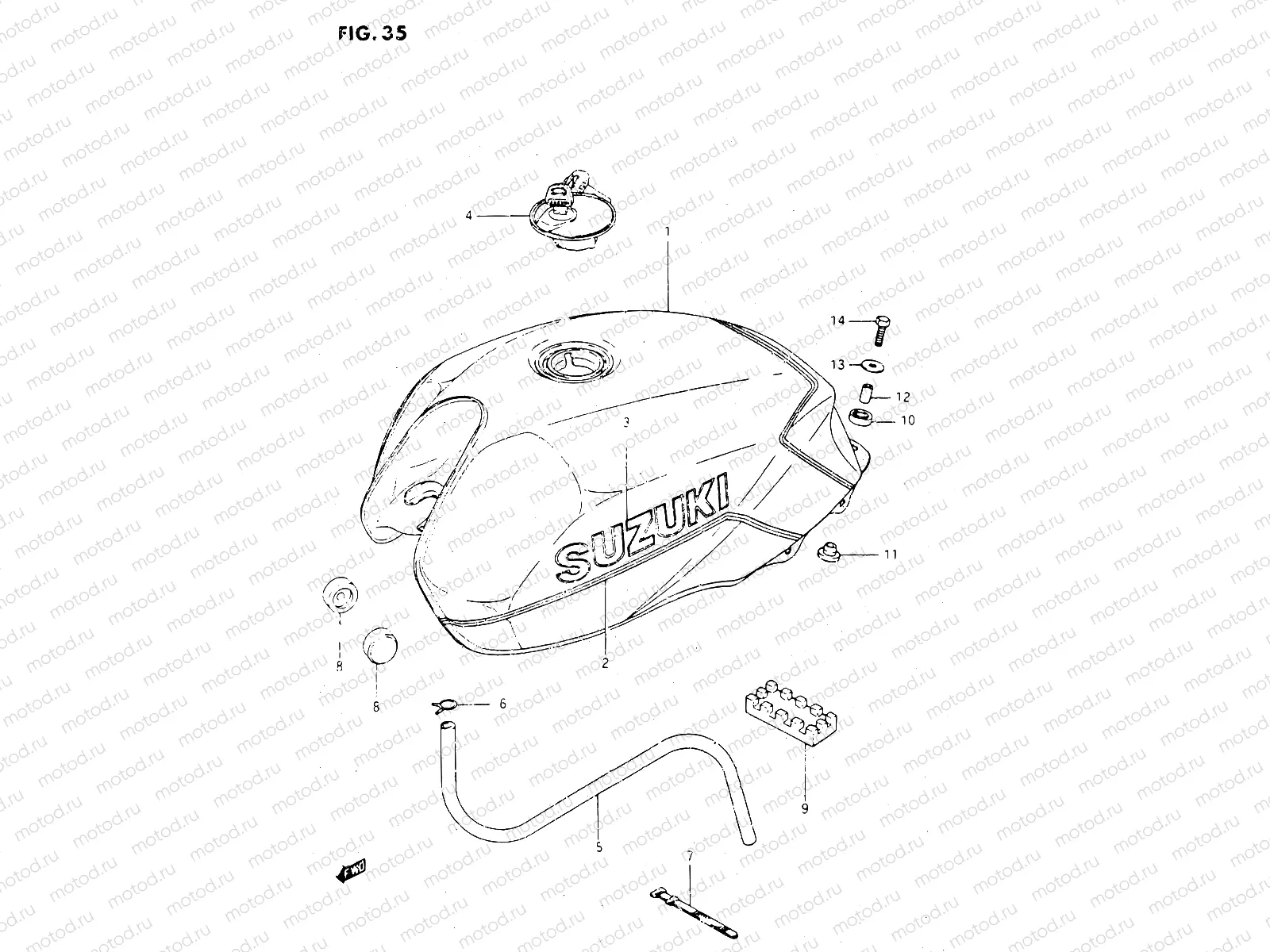 35 - FUEL TANK (GSX500EF)