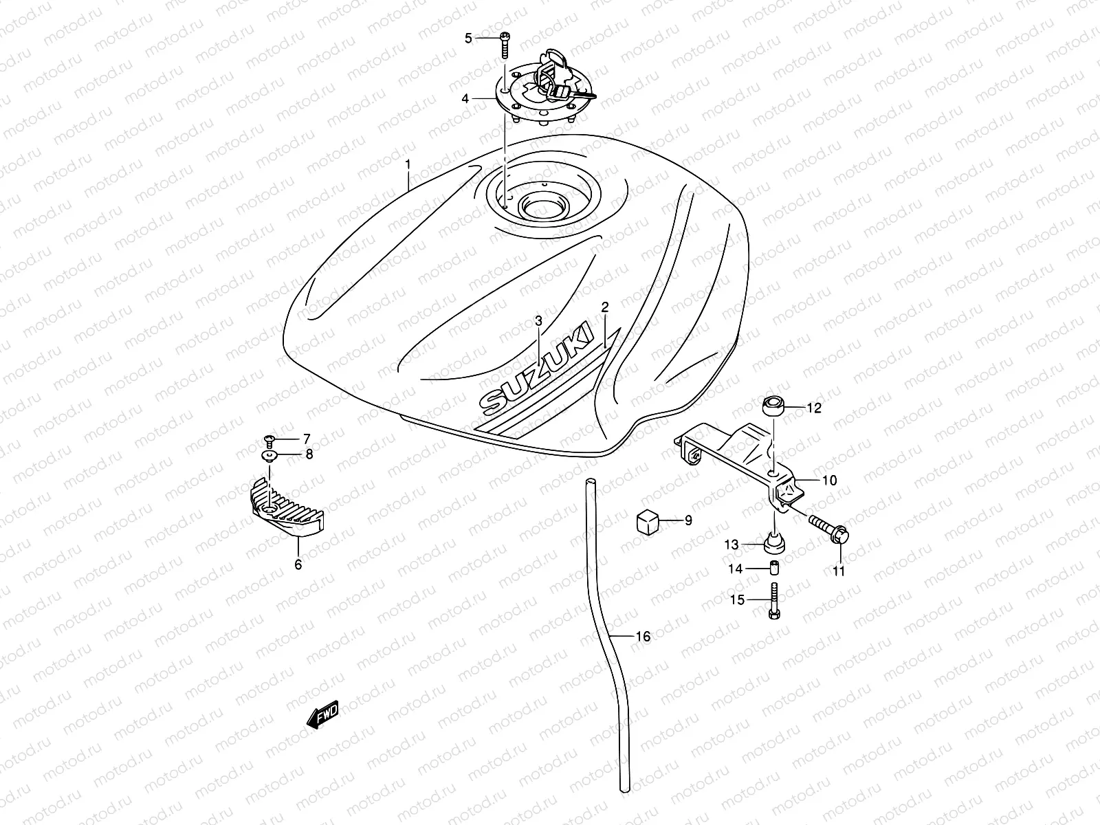 35 - FUEL TANK (MODEL K1)