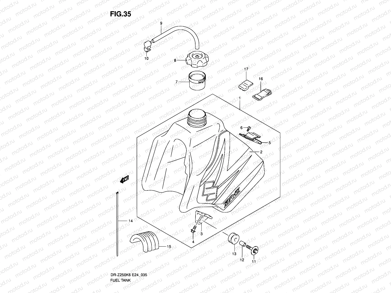35 - FUEL TANK (MODEL K6)