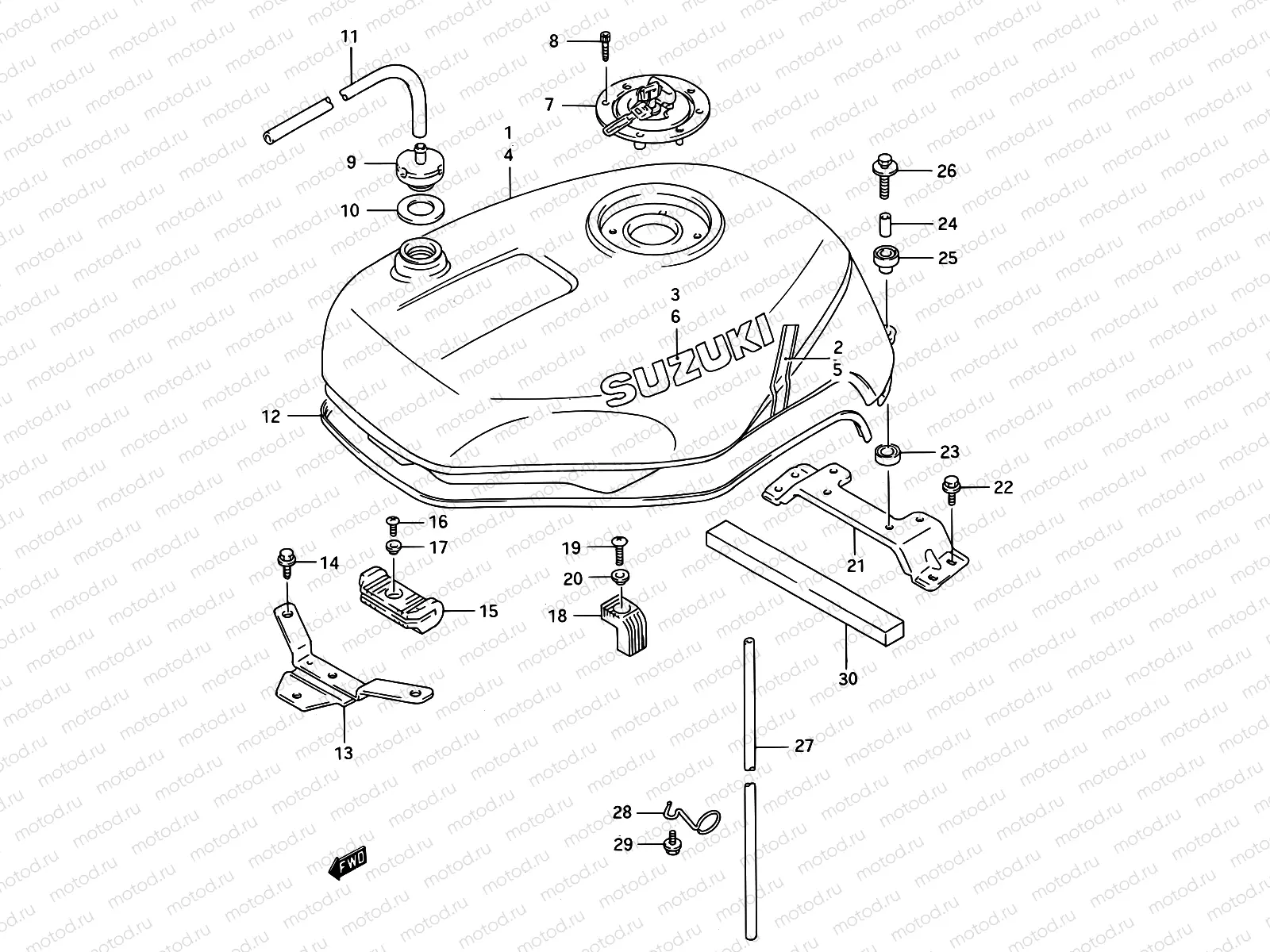 35 - FUEL TANK (MODEL N)