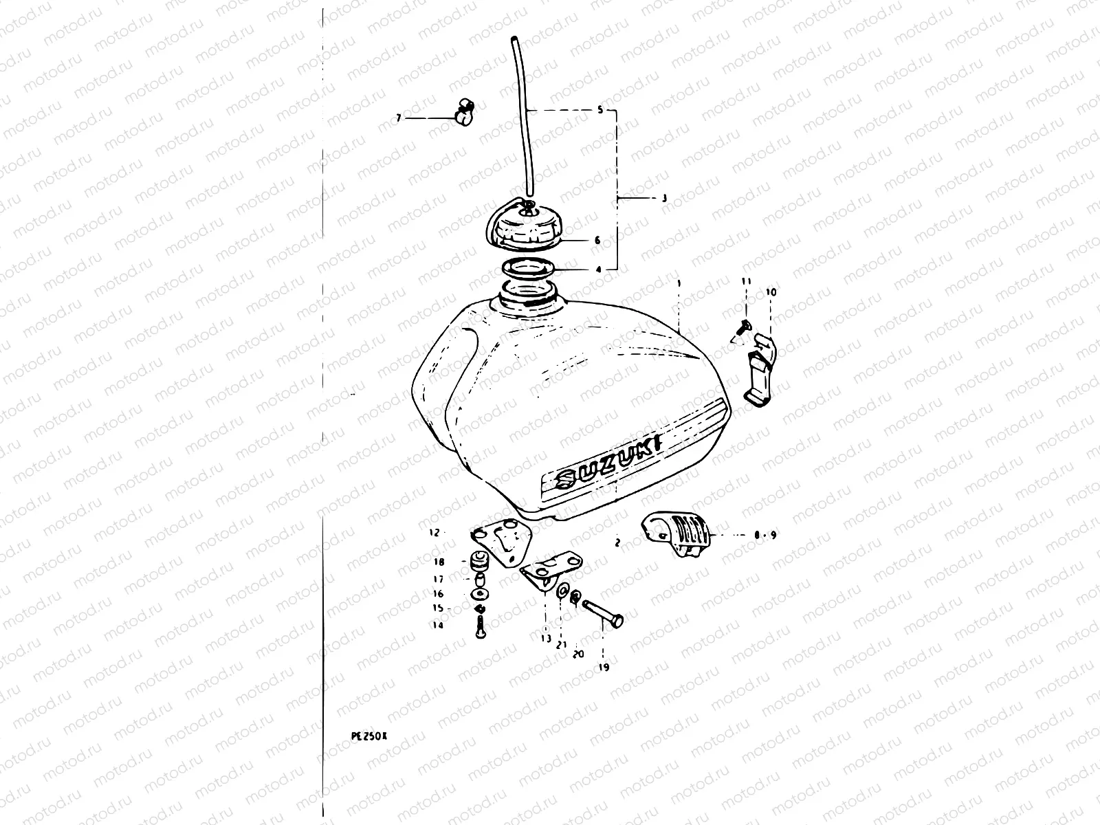 35 - FUEL TANK (PE250X)