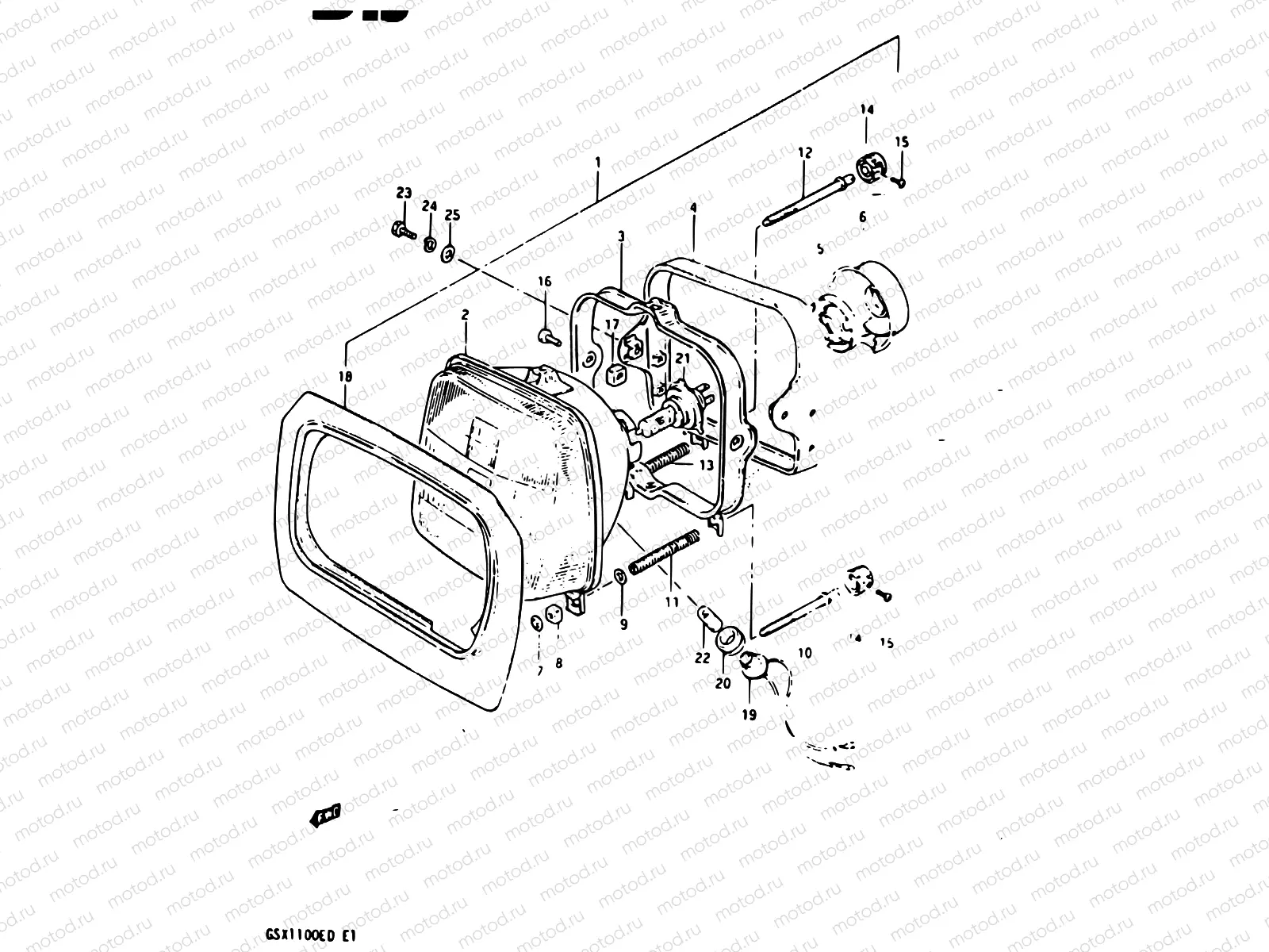 35 - HEADLAMP (GSX1100ESD)
