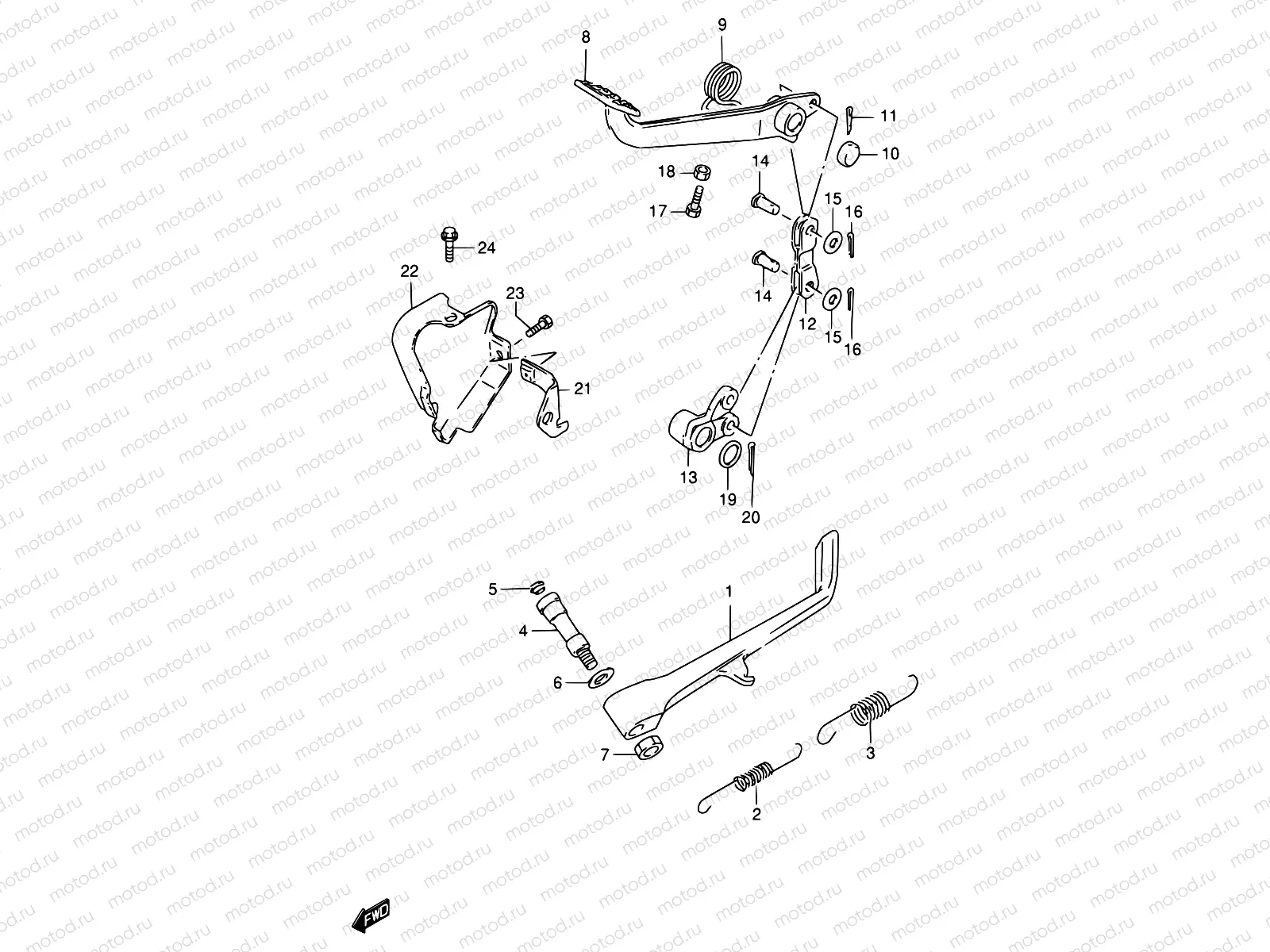 35 - PROP STAND - REAR BRAKE