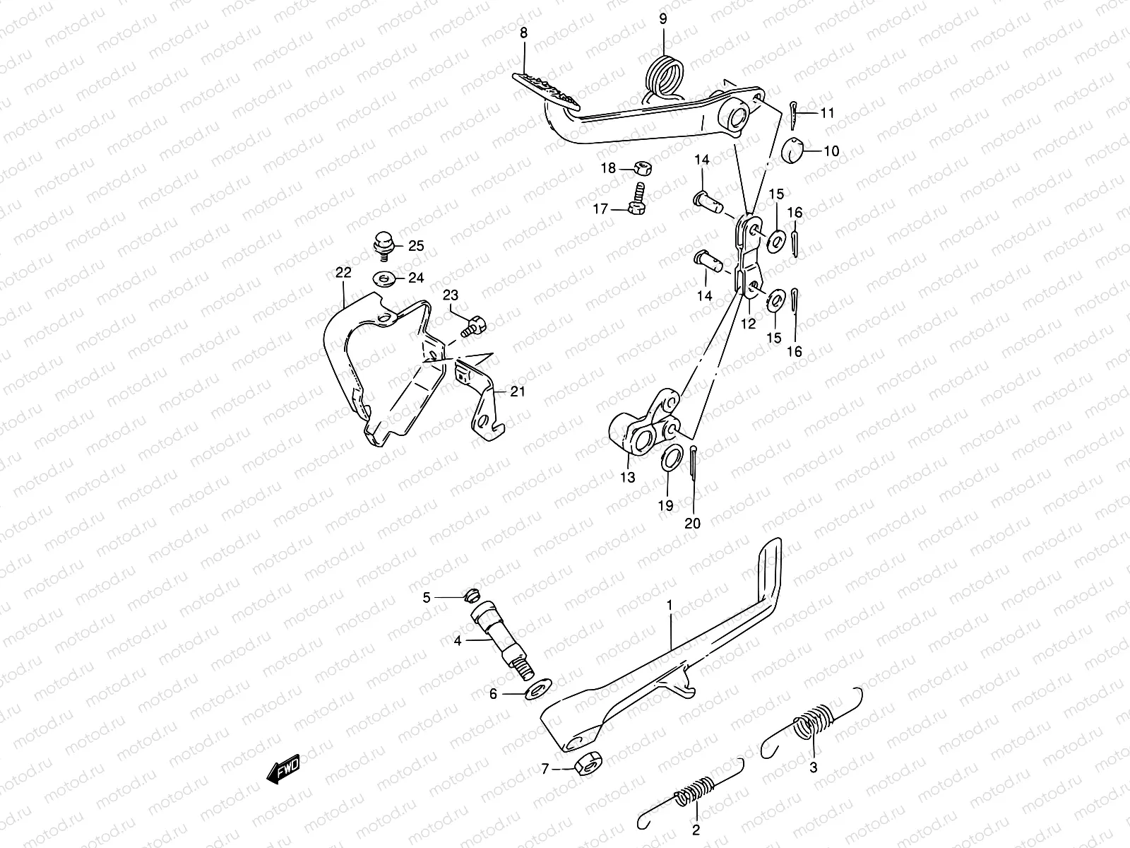 35 - PROP STAND - REAR BRAKE