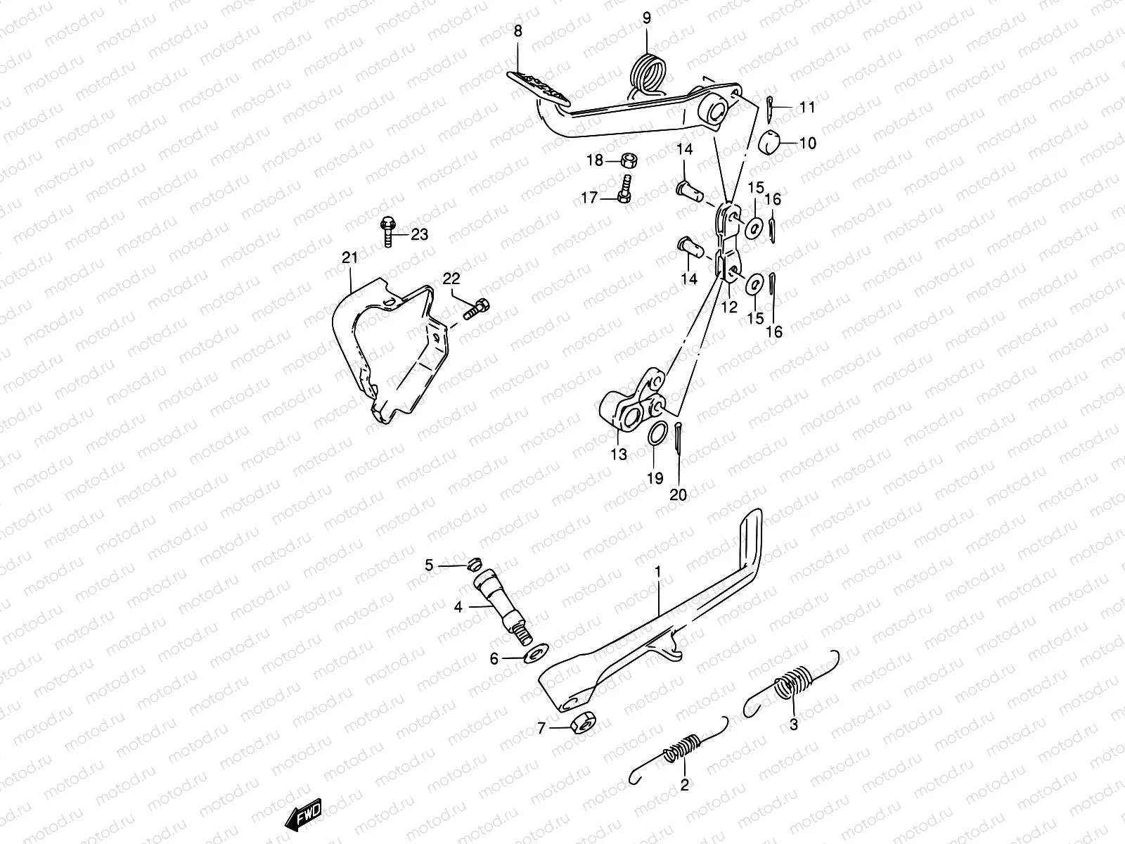 35 - PROP STAND - REAR BRAKE
