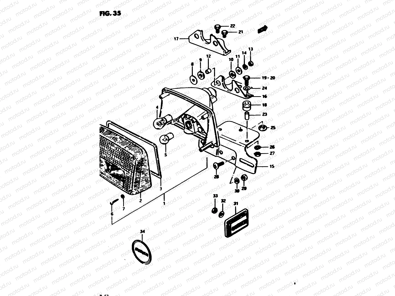 35 - REAR COMBINATION LAMP