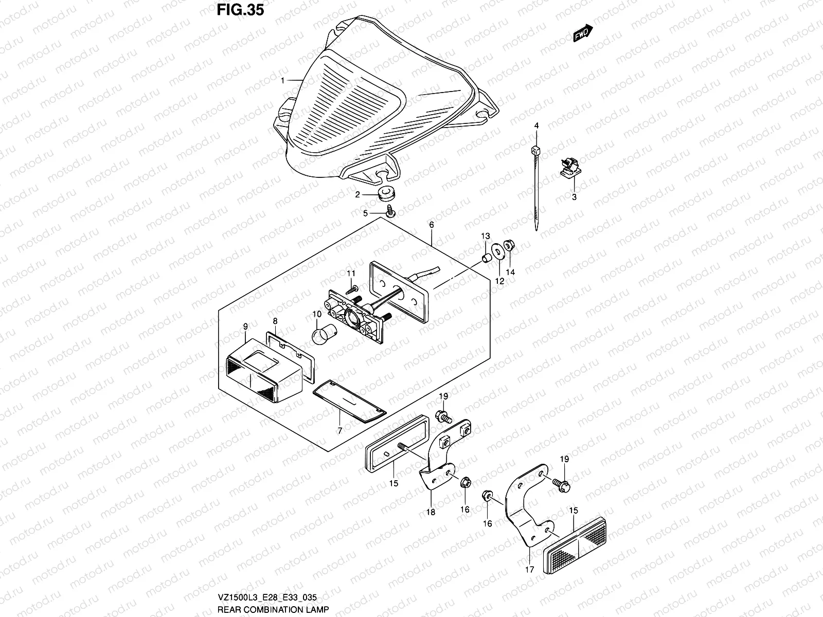 35 - REAR COMBINATION LAMP