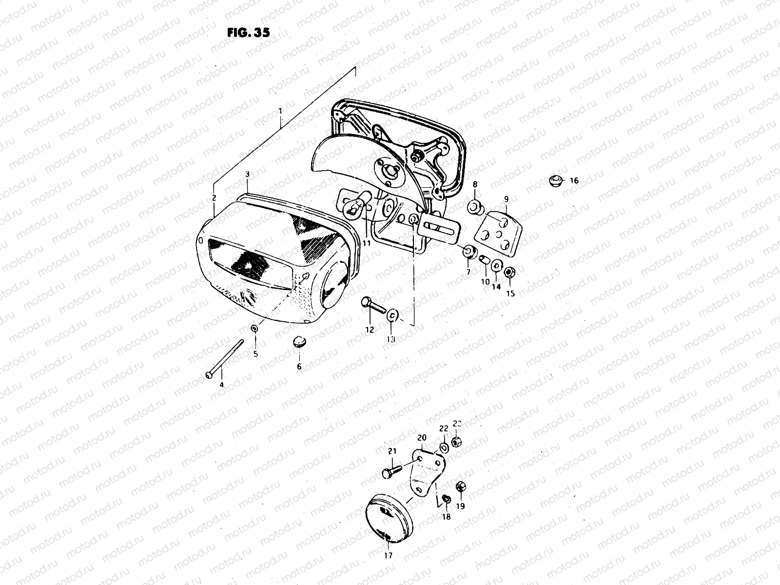 35 - REAR COMBINATION LAMP (E22, E25)