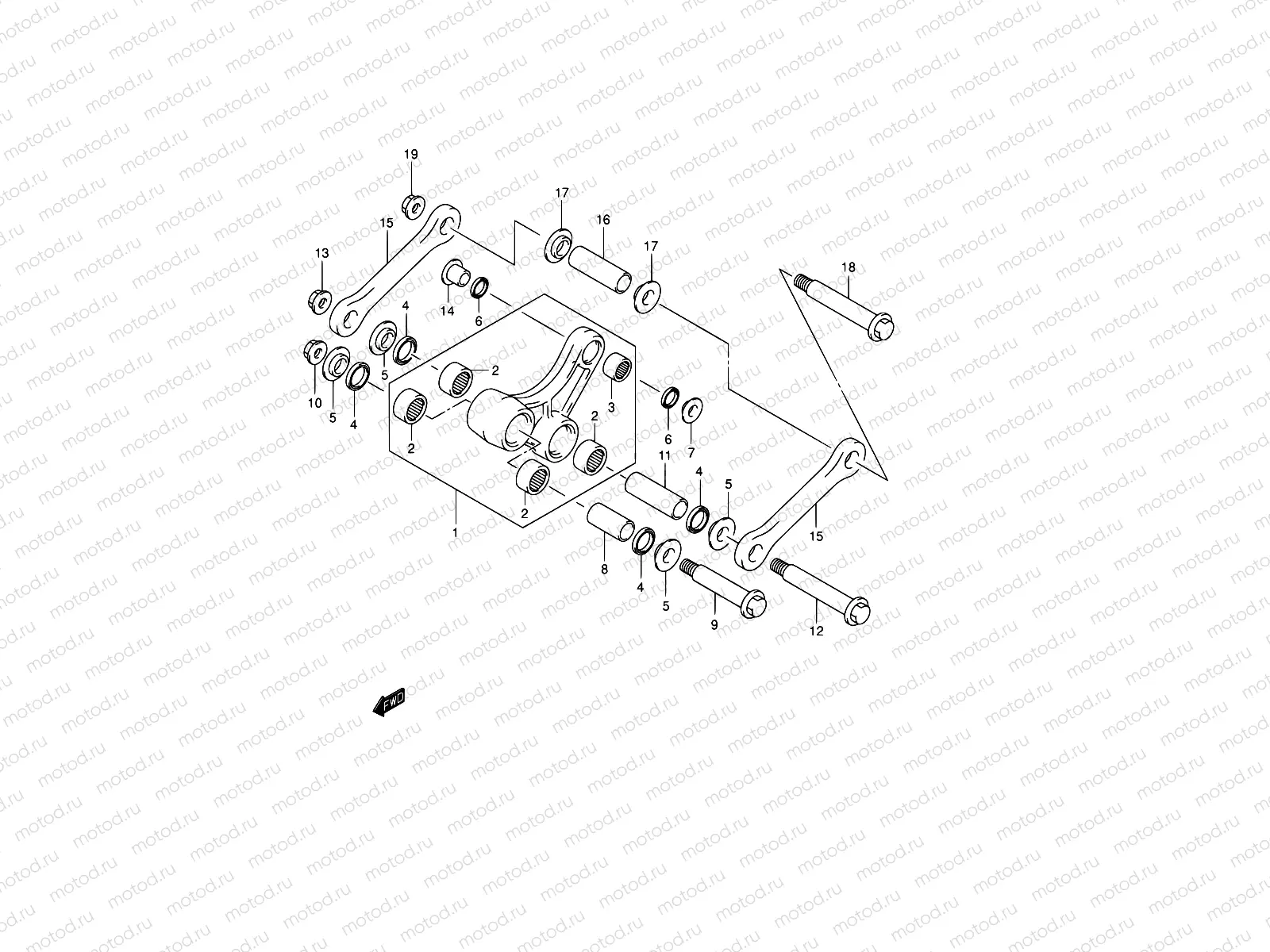35 - REAR CUSHION LEVER (MODEL K1)