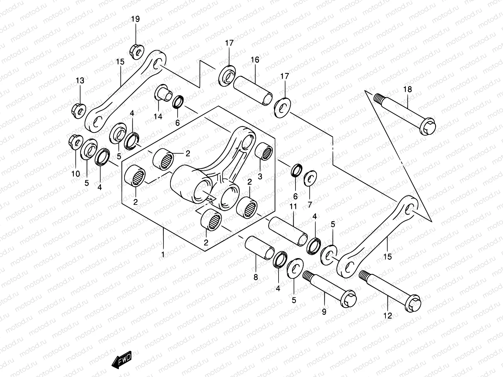 35 - REAR CUSHION LEVER (MODEL K1)