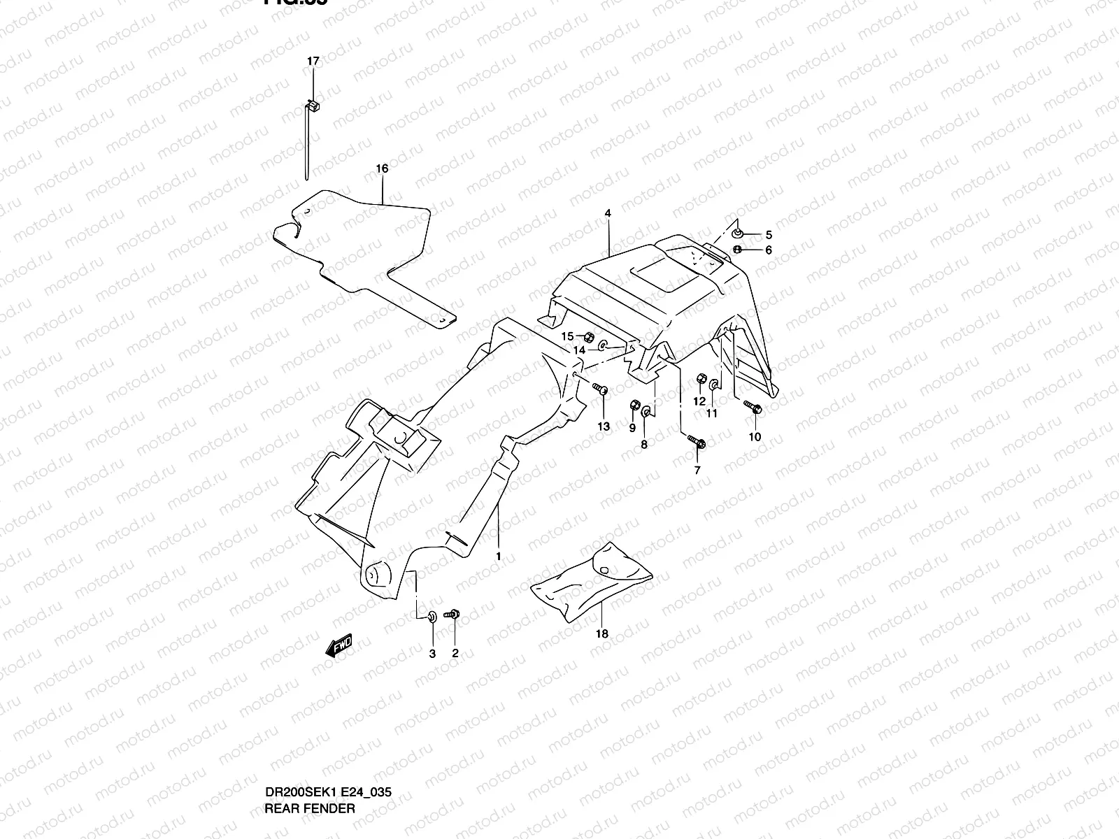 35 - REAR FENDER (MODEL K1)