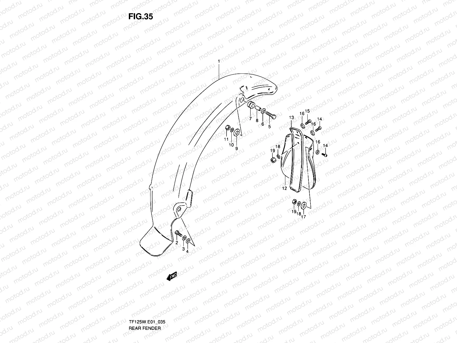 35 - REAR FENDER (MODEL X)