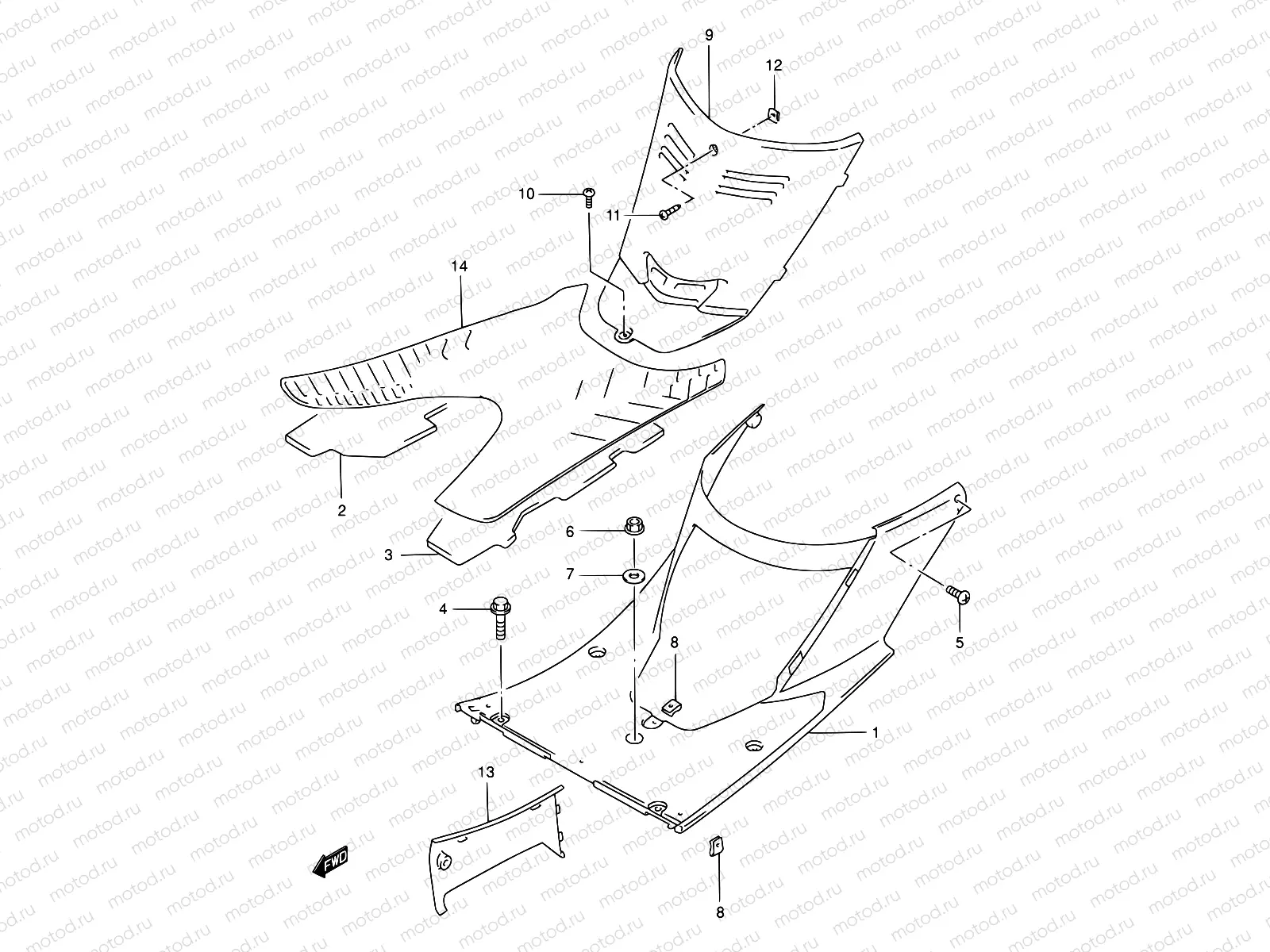35 - REAR LEG SHIELD (MODEL S/T/V/W)