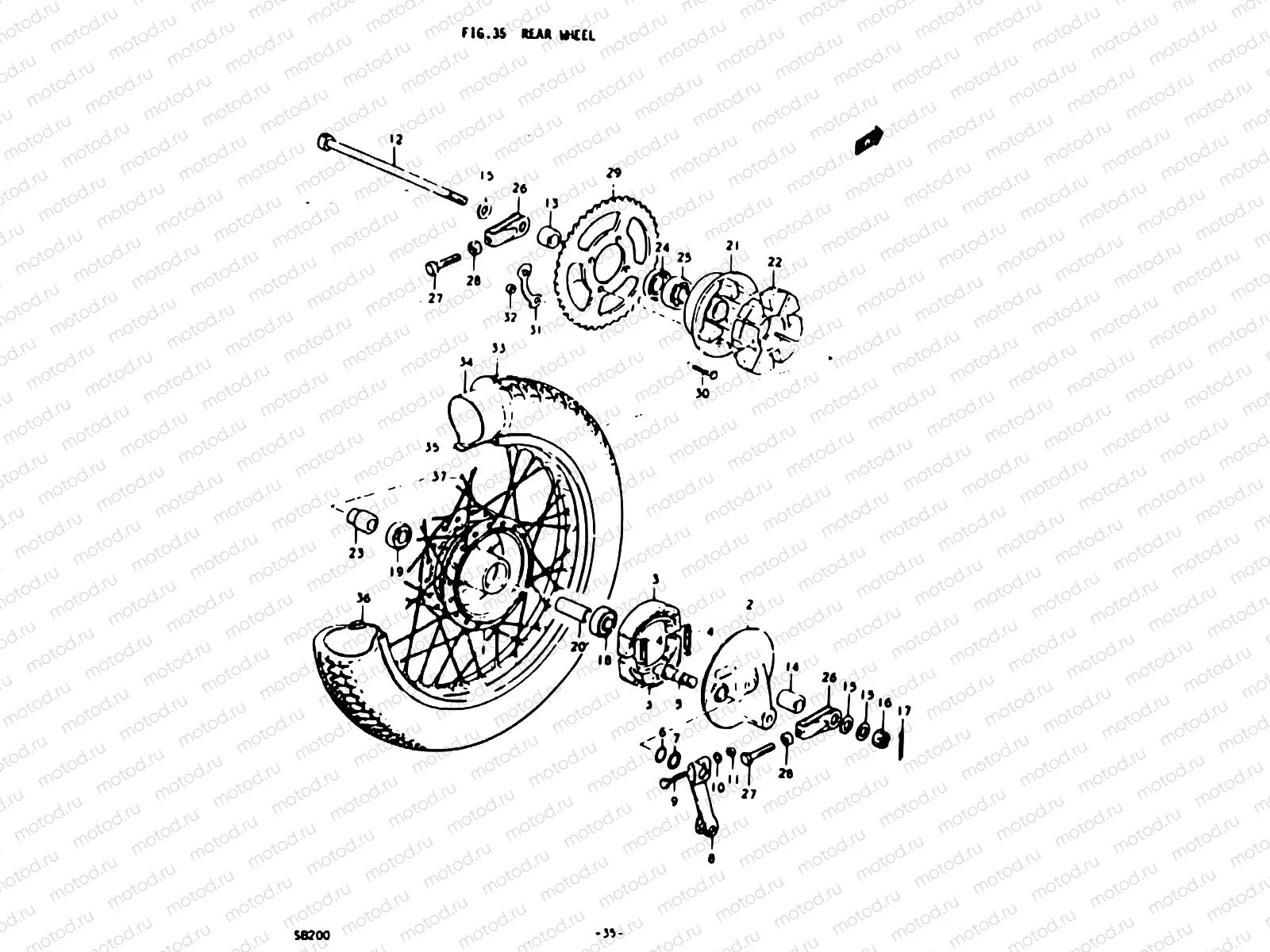 35 - REAR WHEEL